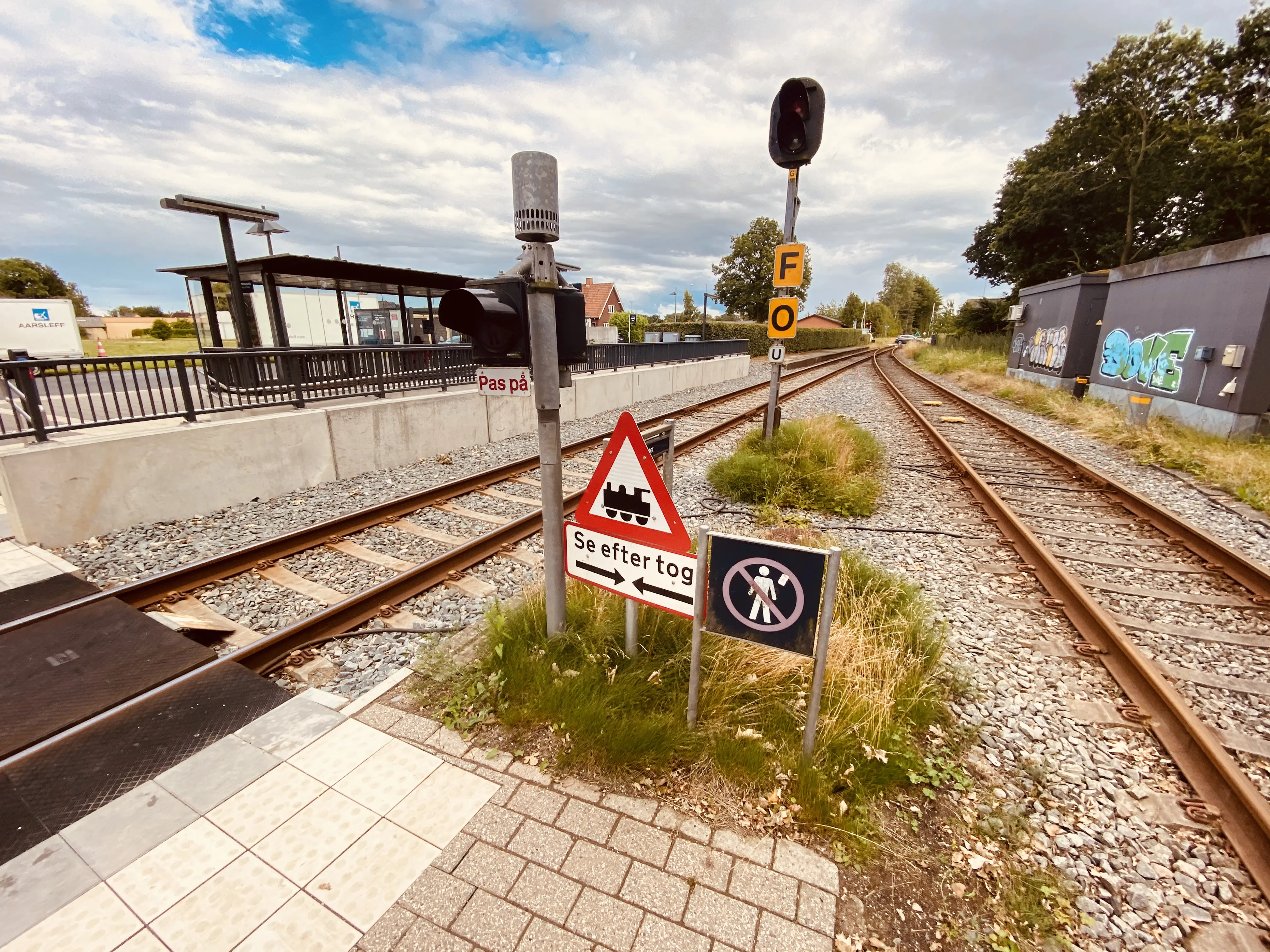 Billede af Kværndrup Stations sporareal. Billede af Kværndrup Stations sporareal.