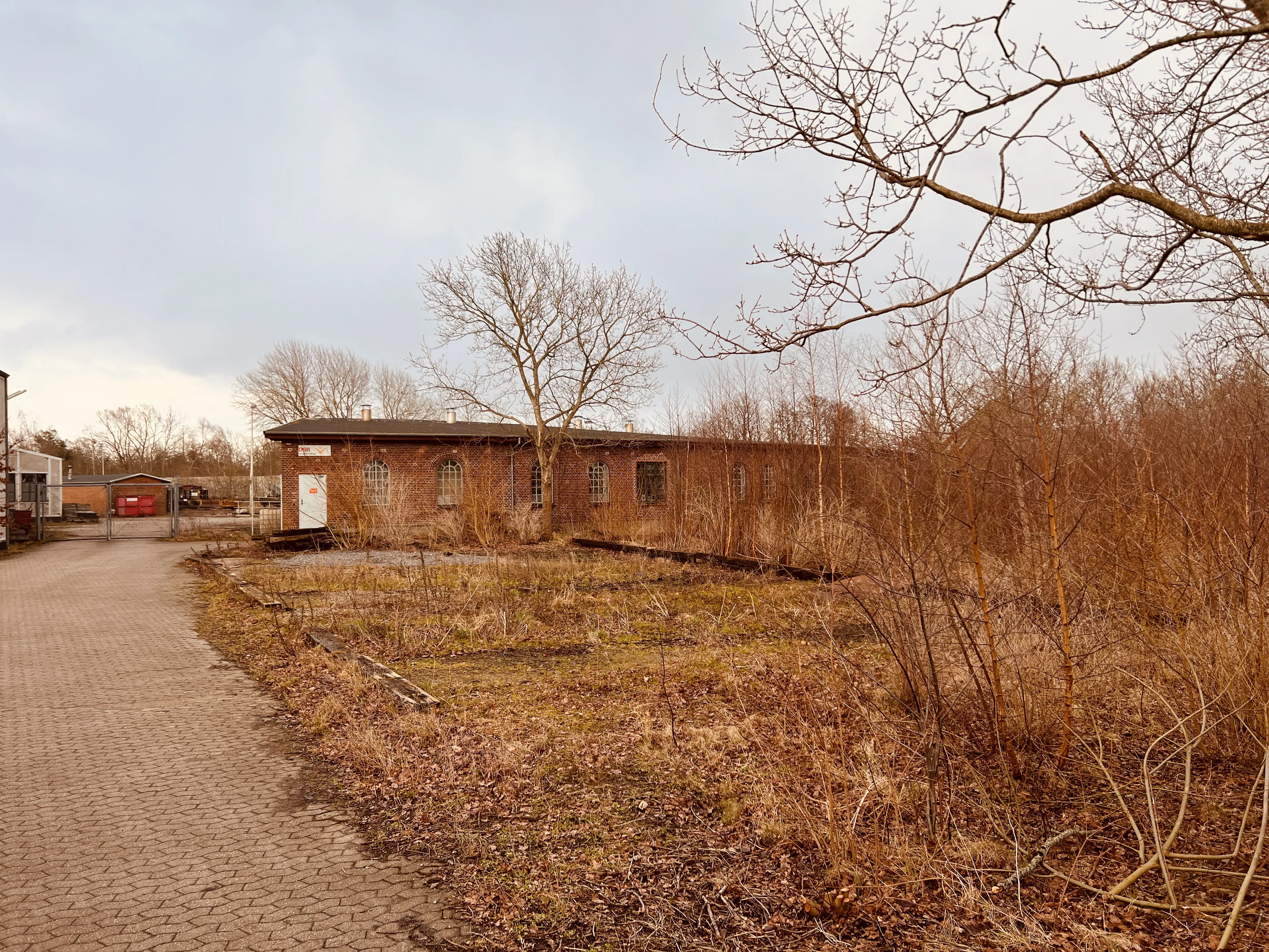 Billede af Randers Stations gamle rundremise.