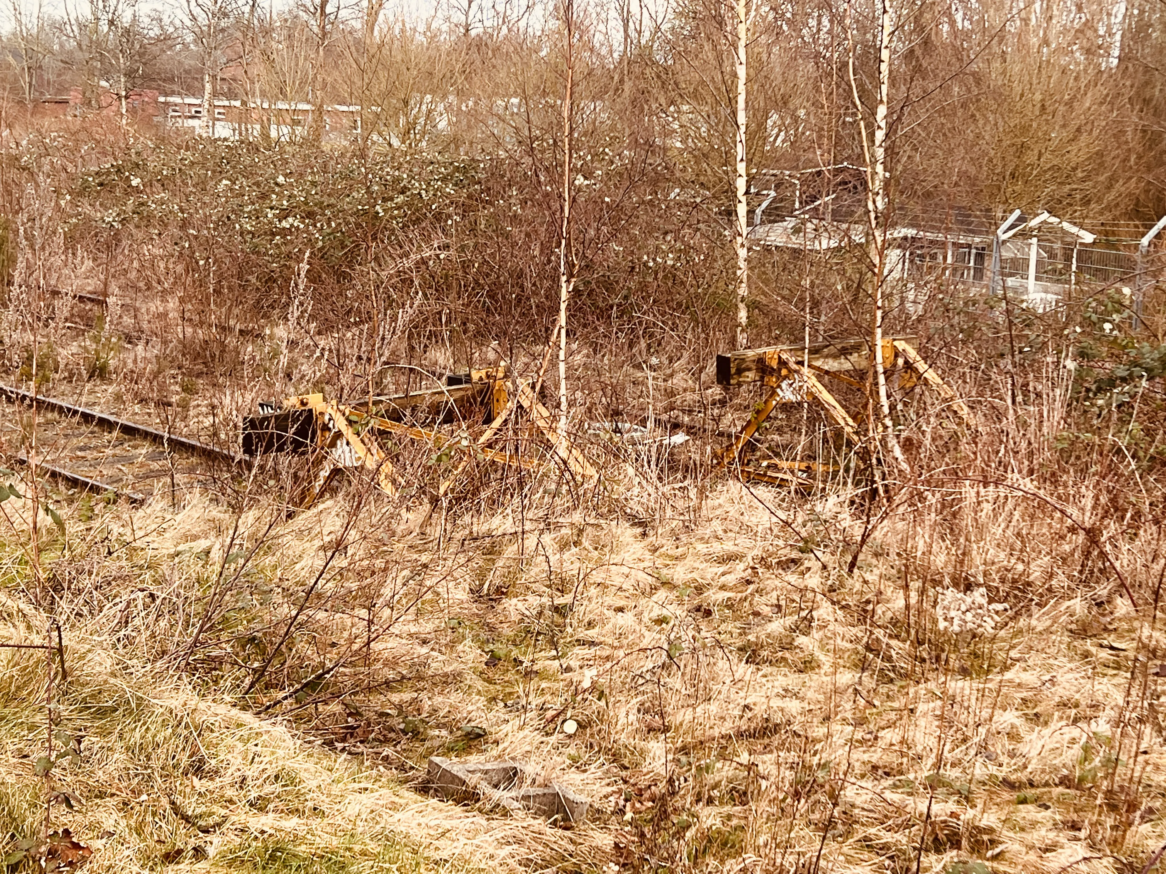 Billede af resterne af det oprindelige sporindførsel til Randers Station. Billede af resterne af det oprindelige sporindførsel til Randers Station.