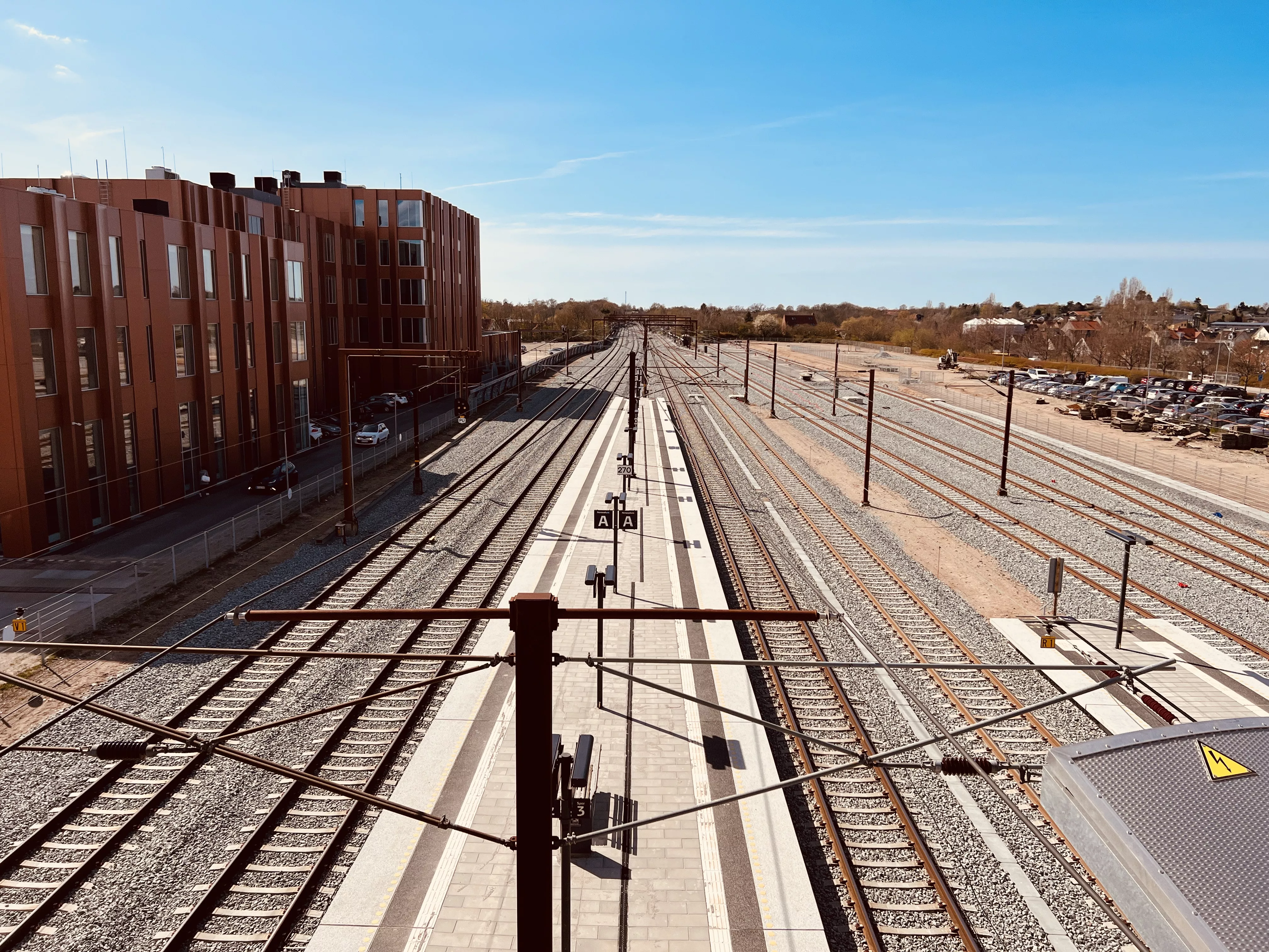 Billede af Slagelse Stations ind og udkørsel. Billede af Slagelse Stations ind og udkørsel.