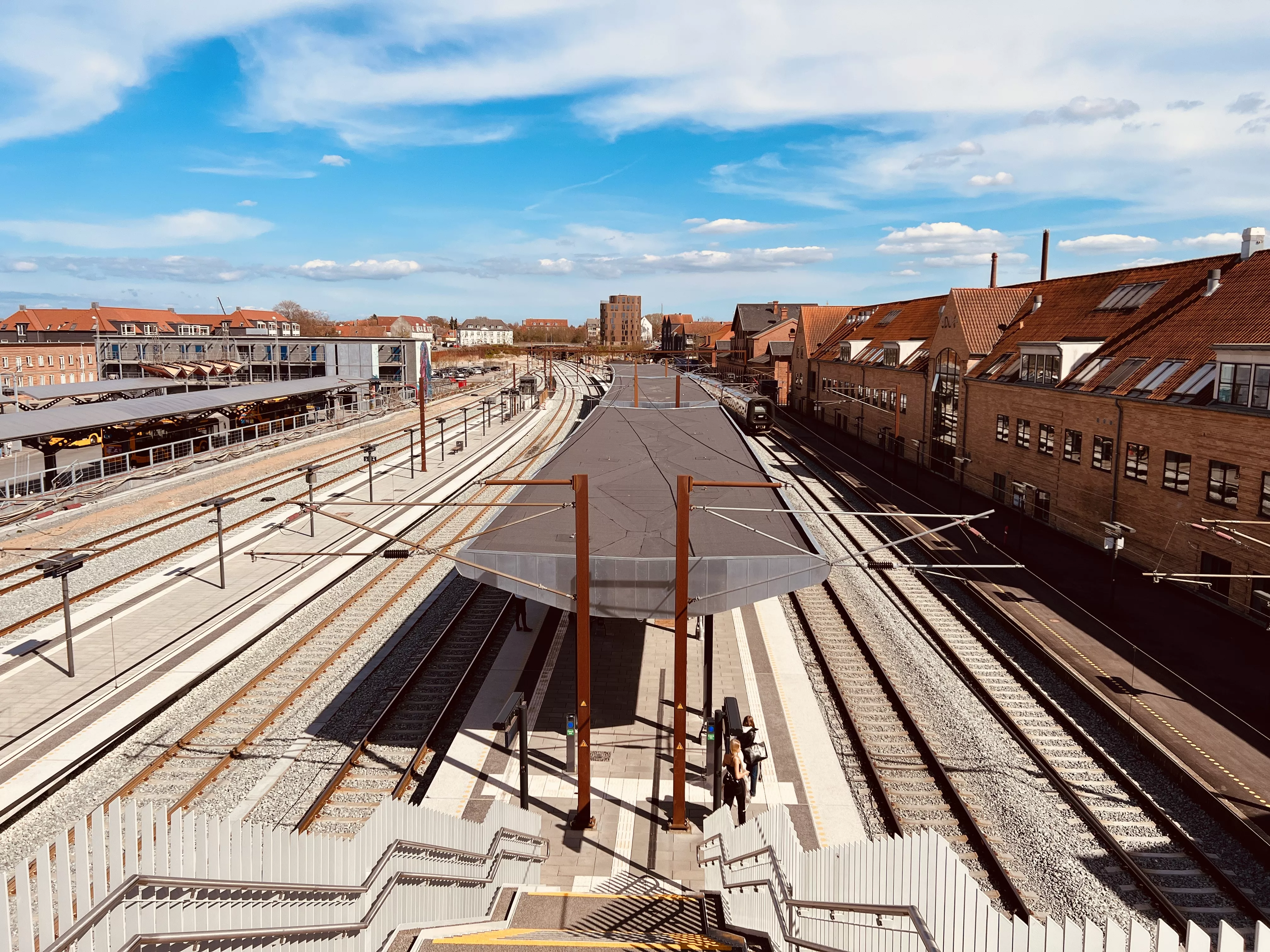 Billede af Slagelse Stations ind og udkørsel. Billede af Slagelse Stations ind og udkørsel.
