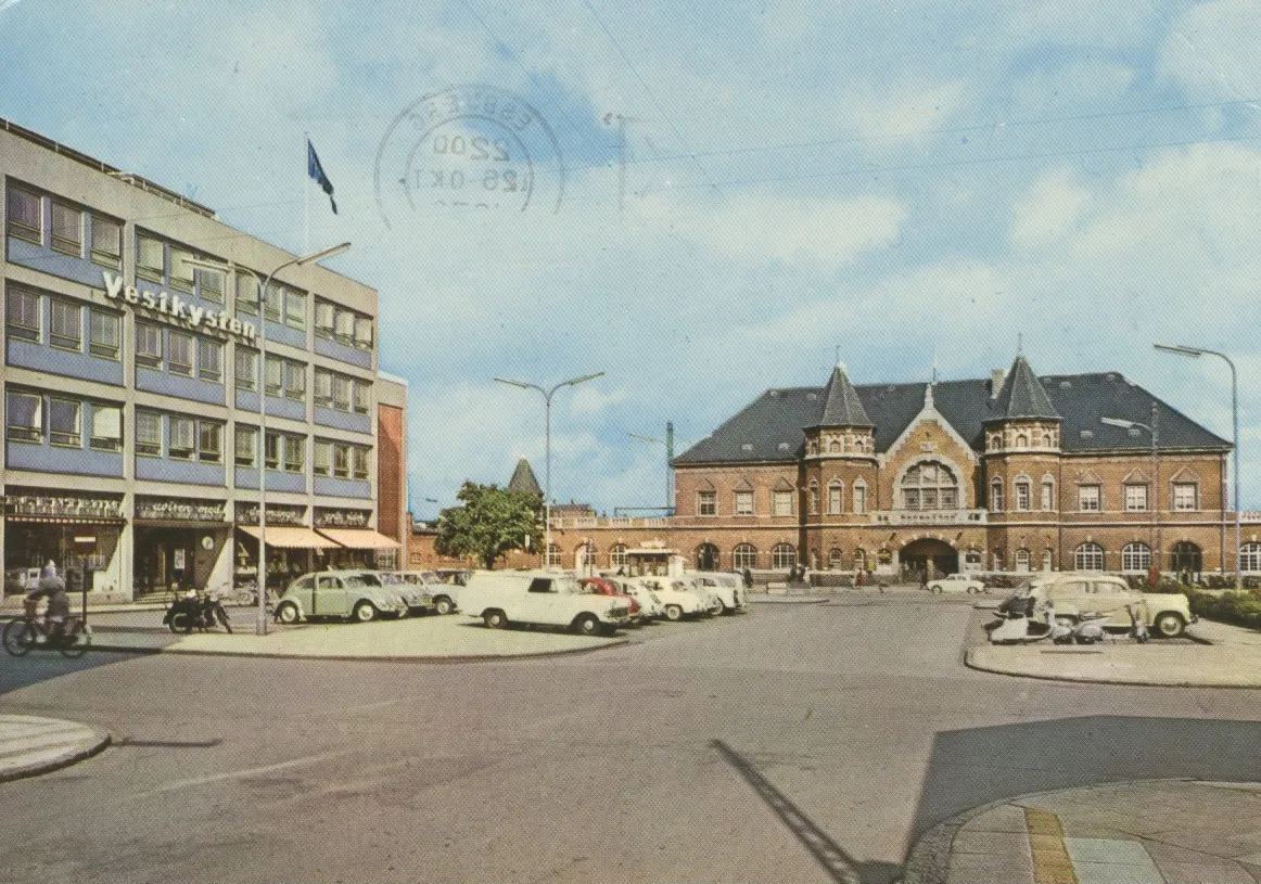 Postkort af Esbjerg Station. Postkort af Esbjerg Station.