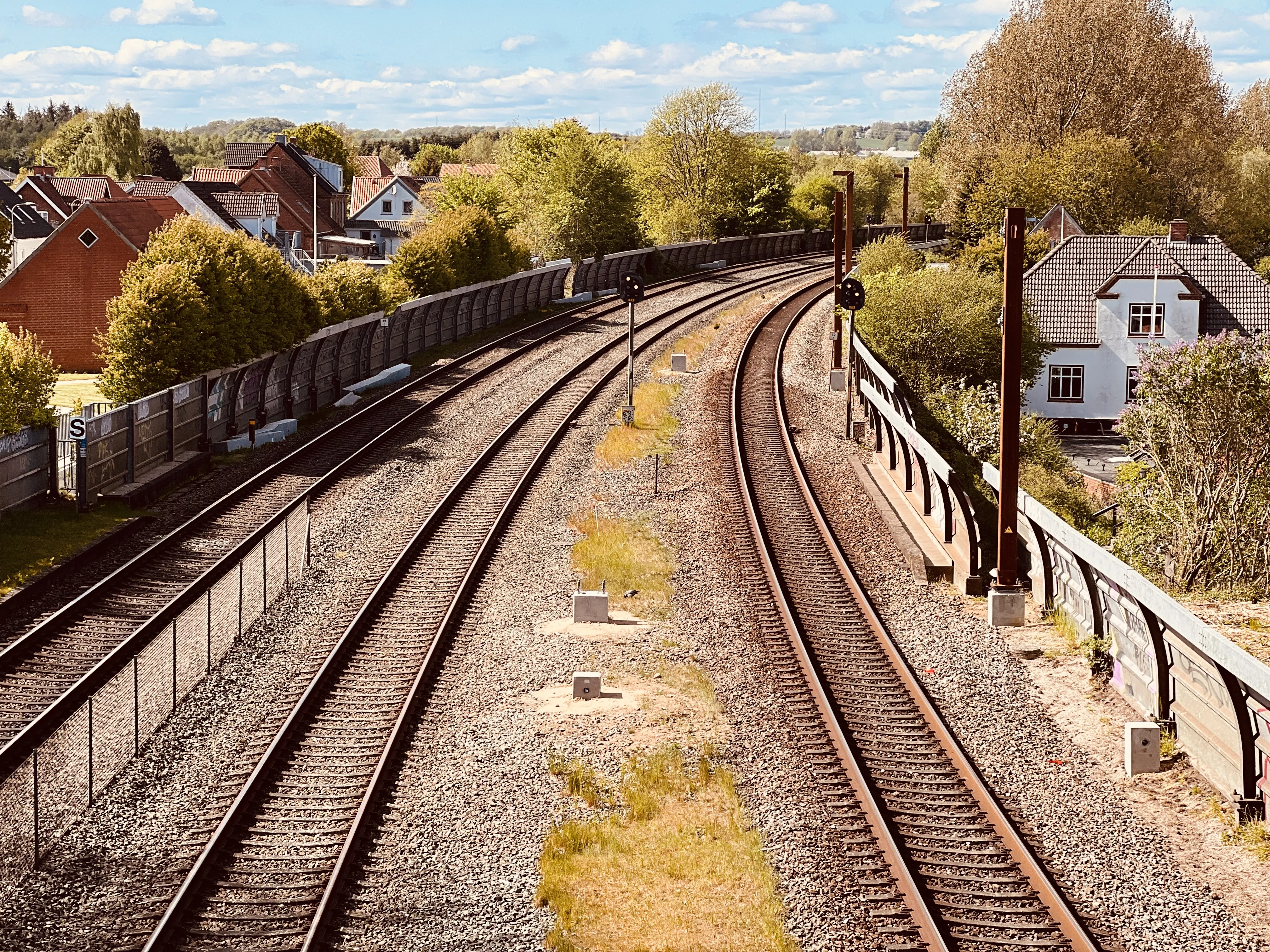 Billede af Børkop Stations ind og udkørsel.