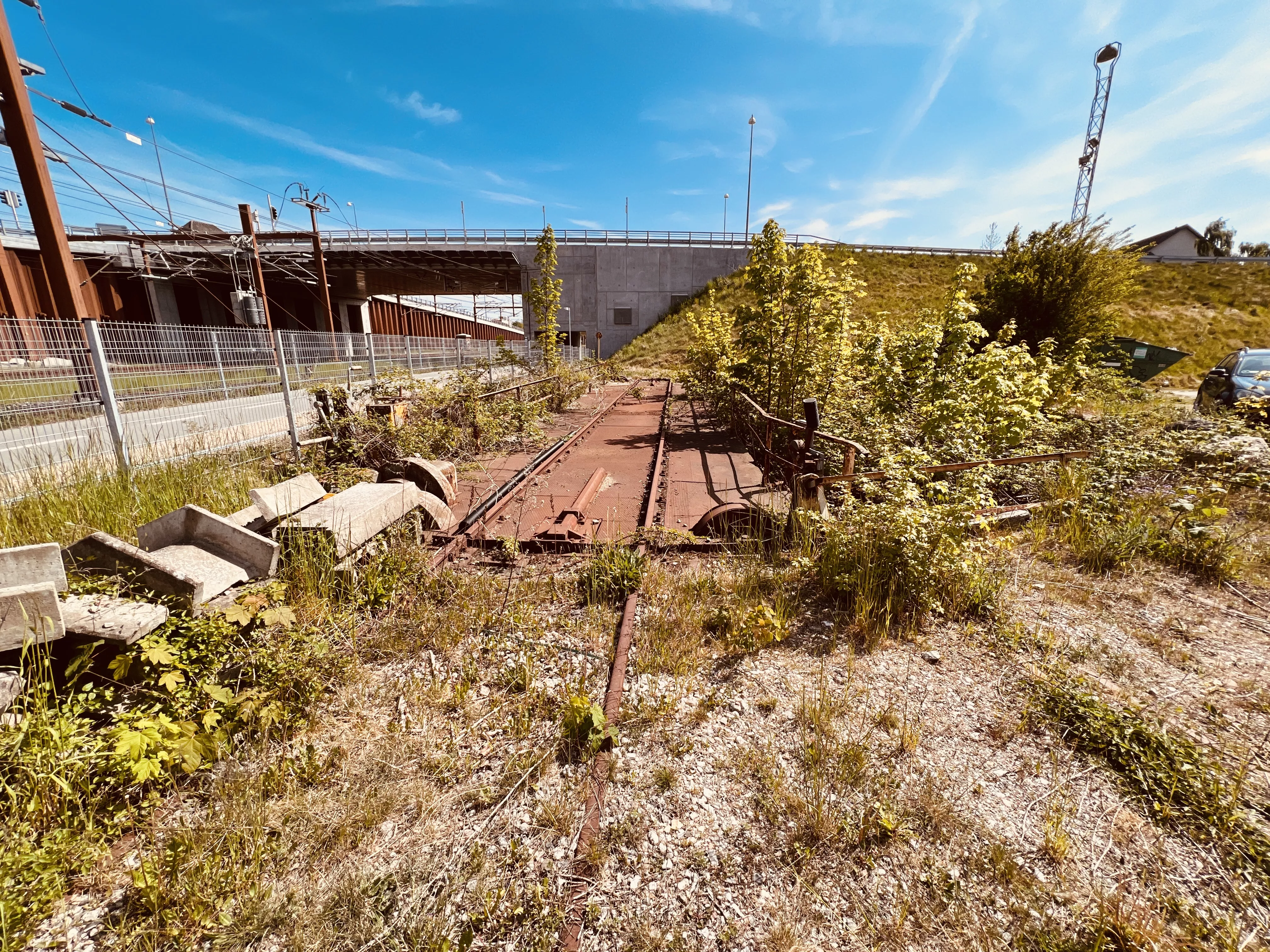 Billede af Næstved Stations drejeskive.