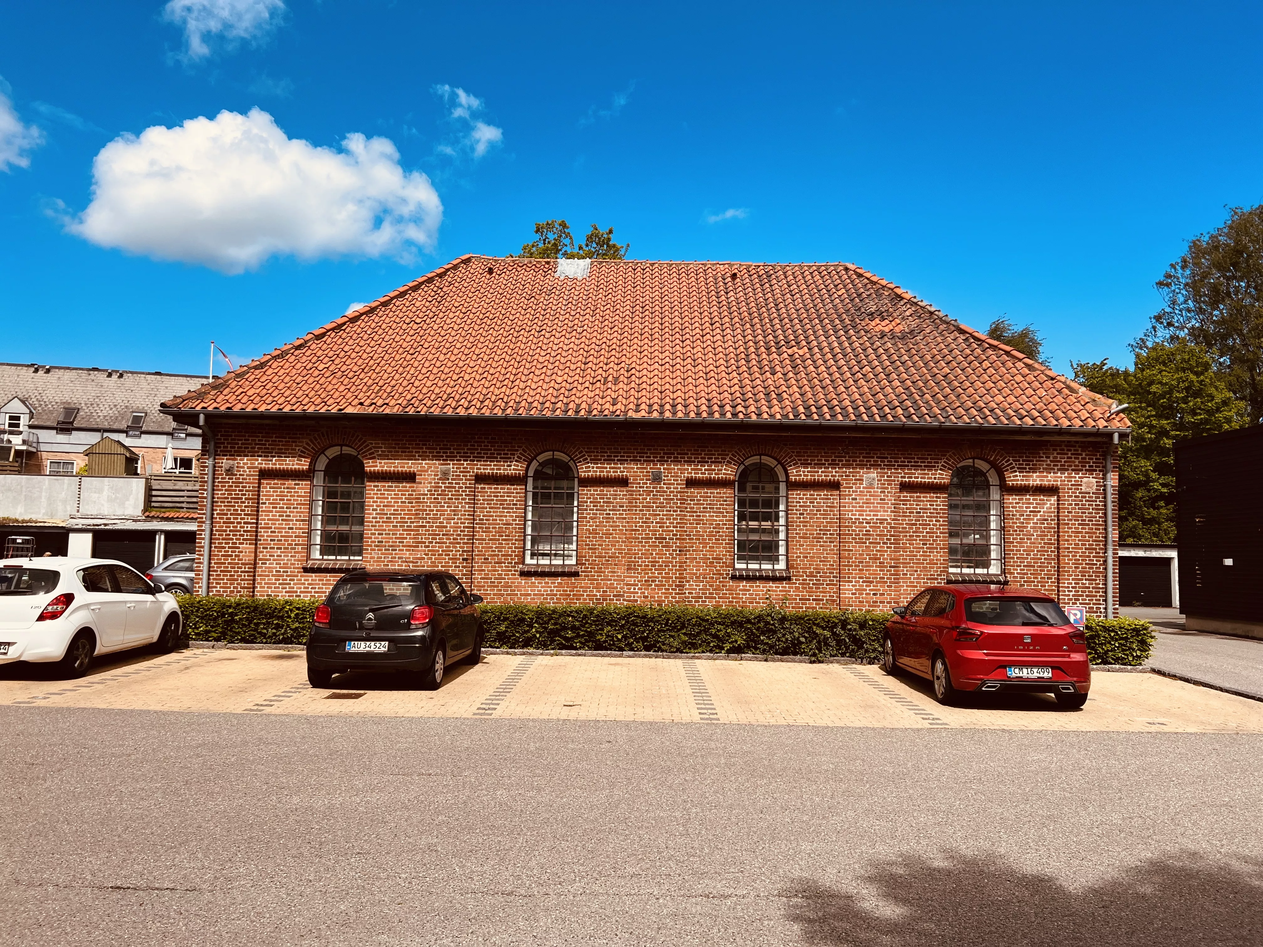 Billede af Grenaa Vestbanegårds remise.