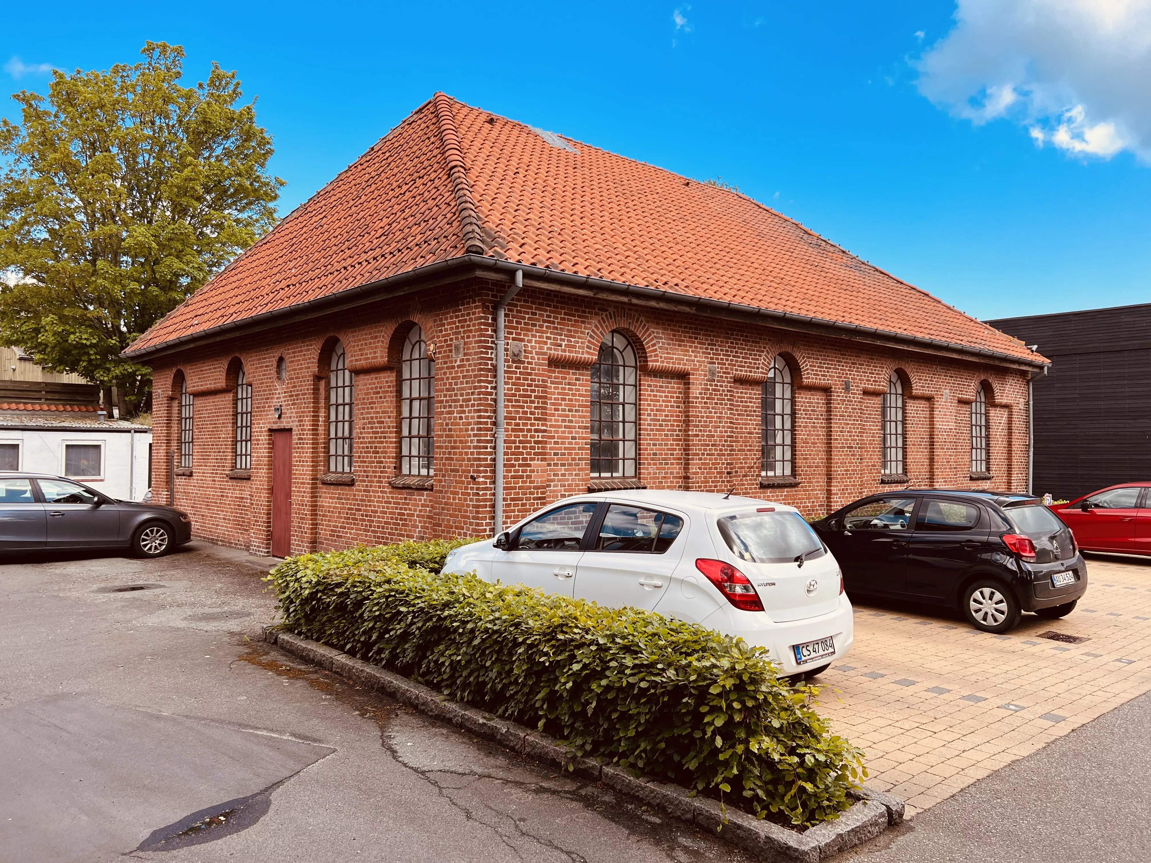 Billede af Grenaa Vestbanegårds remise.