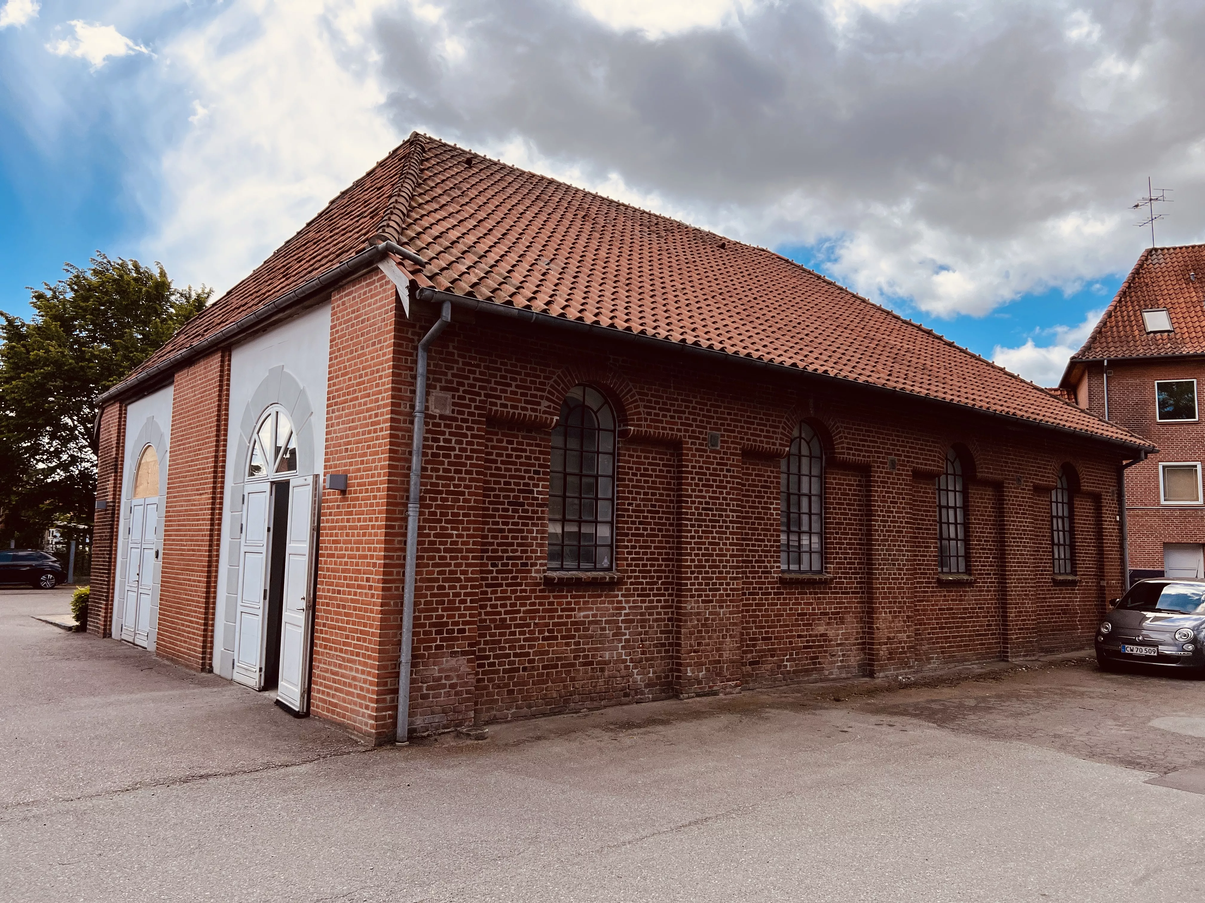 Billede af Grenaa Vestbanegårds remise.