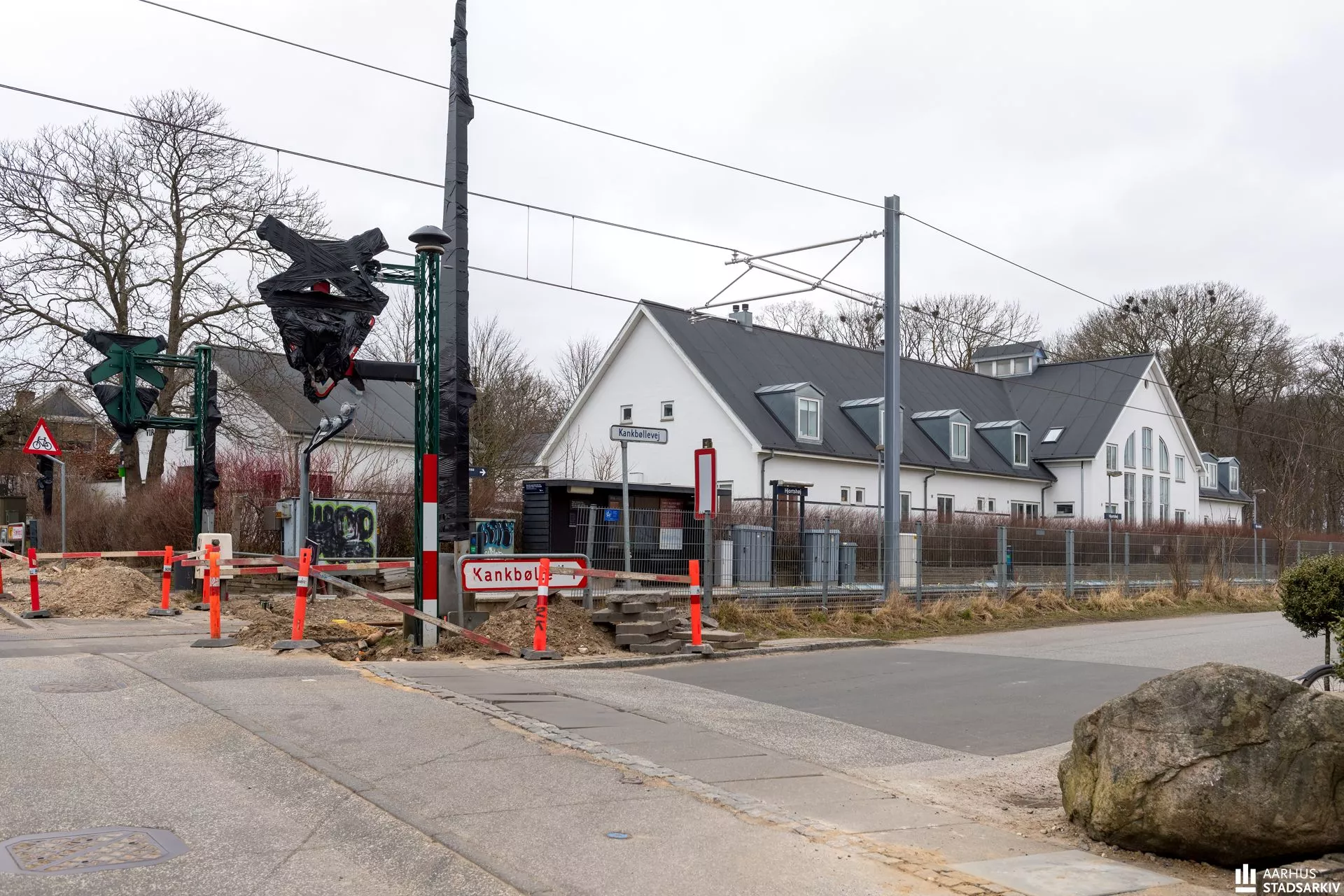 Billede af Hjortshøj Letbanestation.