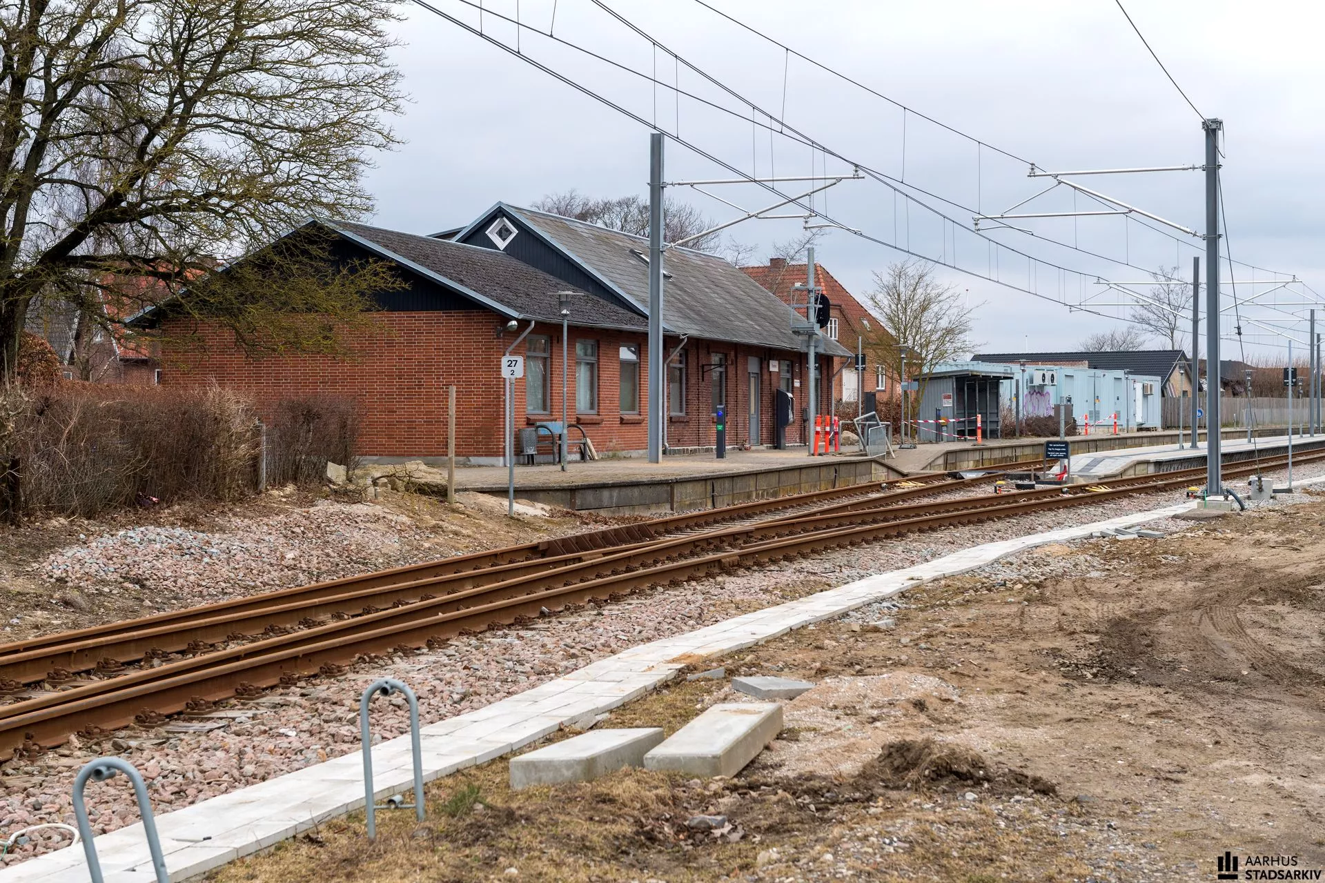 Billede af Tranbjerg Letbanestation.