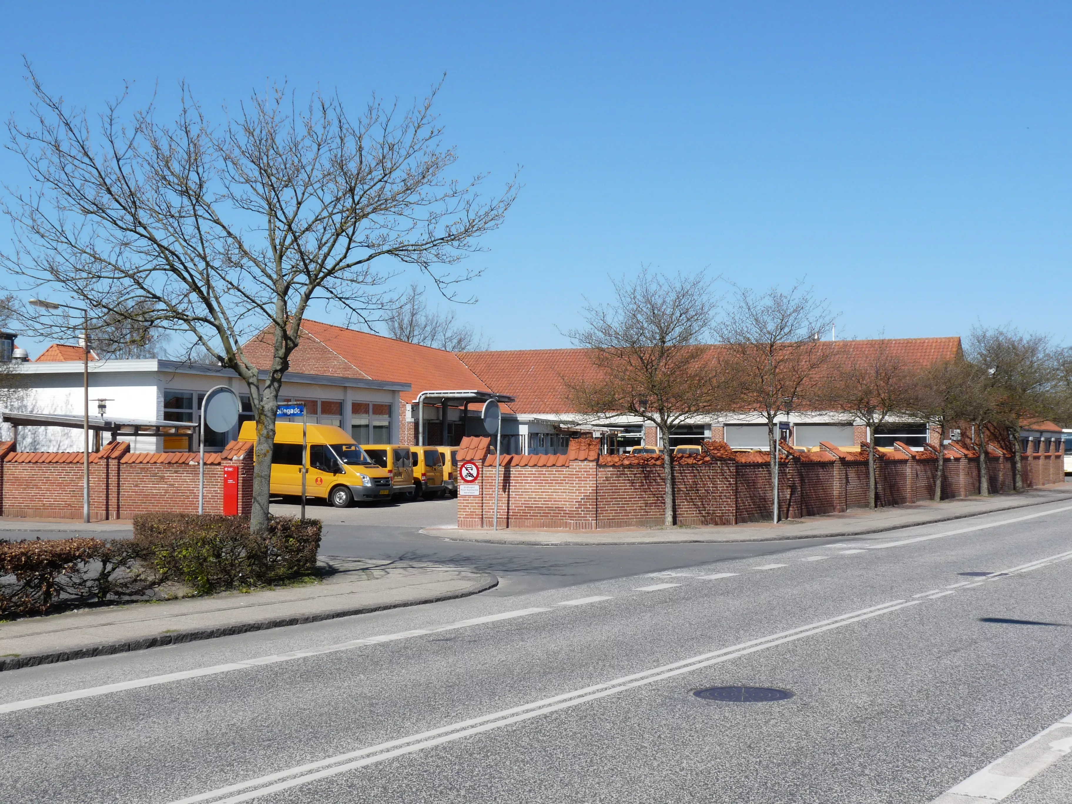 Billede af Kerteminde Station, som er nedrevet - nu er der posthus.