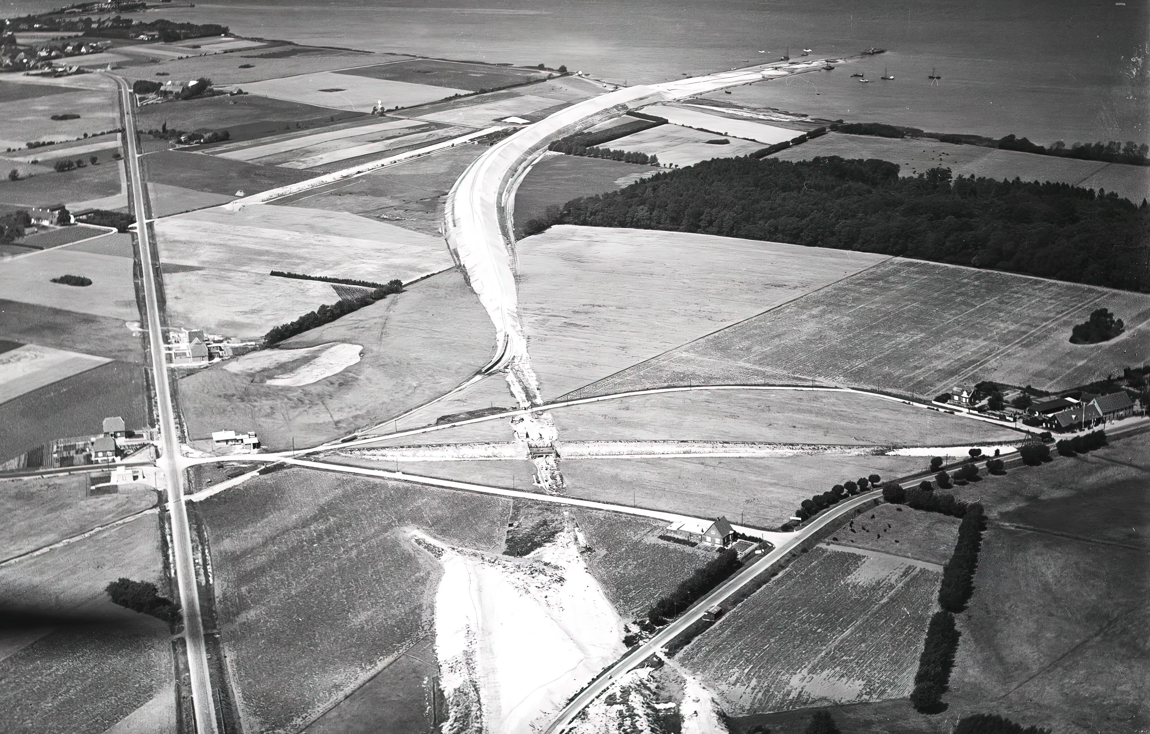 Billede af Orehoved Station under opførsel.