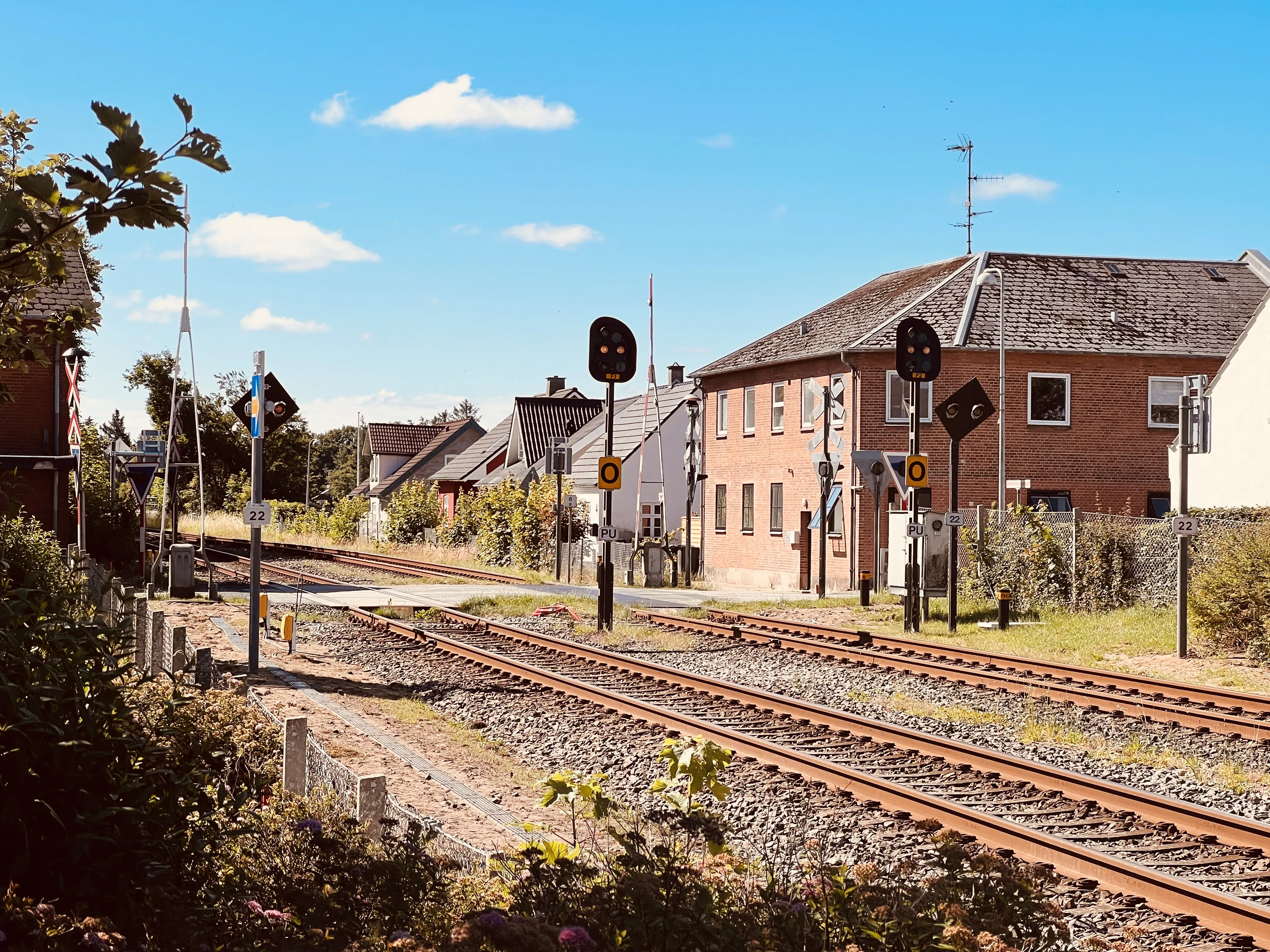 Billede af Gredstedbro Stations ind og udkørsel. Billede af Gredstedbro Stations ind og udkørsel.