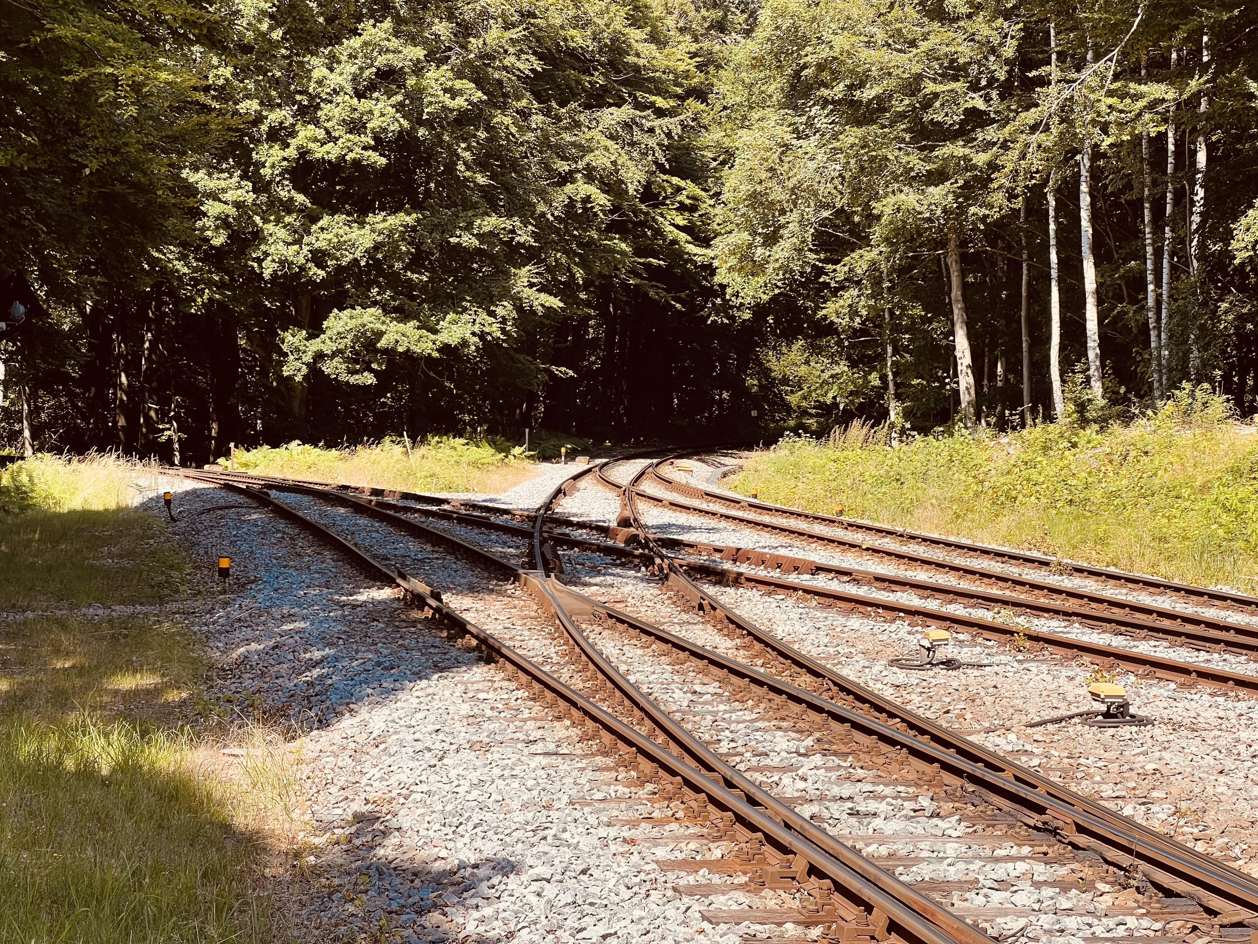 Billede af afgreningen mod hhv. Gilleleje og Tisvildeleje ud for Kagerup Station.