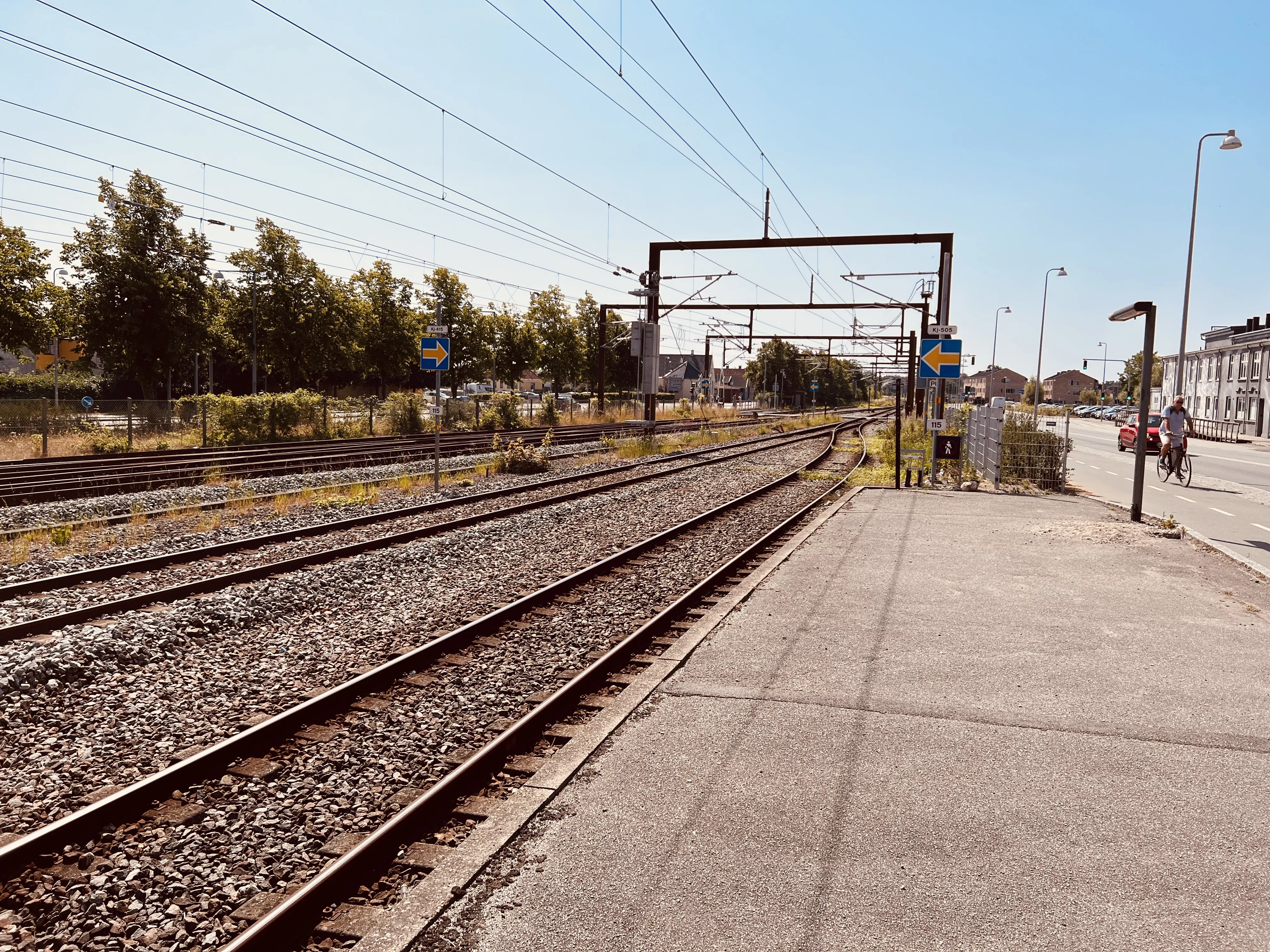 Billede af Køge Stations ind og udkørsel. Billede af Køge Stations ind og udkørsel.