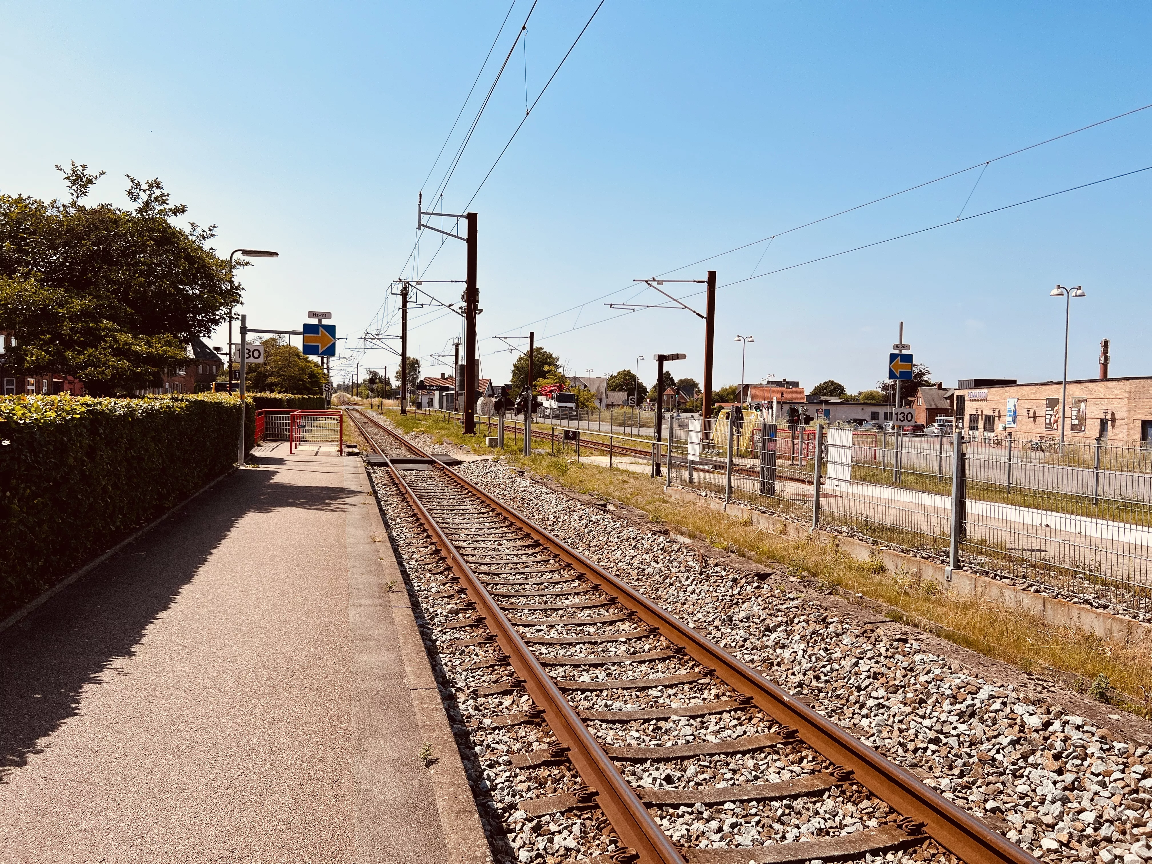 Billede af Haslev Stations ind og udkørsel. Billede af Haslev Stations ind og udkørsel.