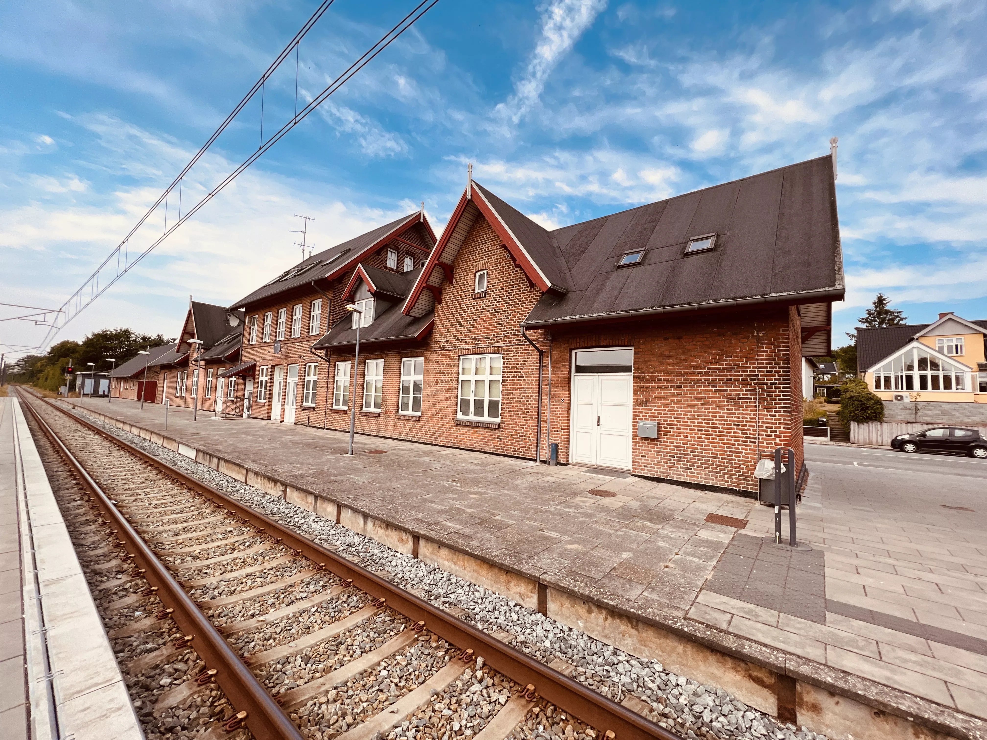 Billede af Ryomgård Letbanestation.