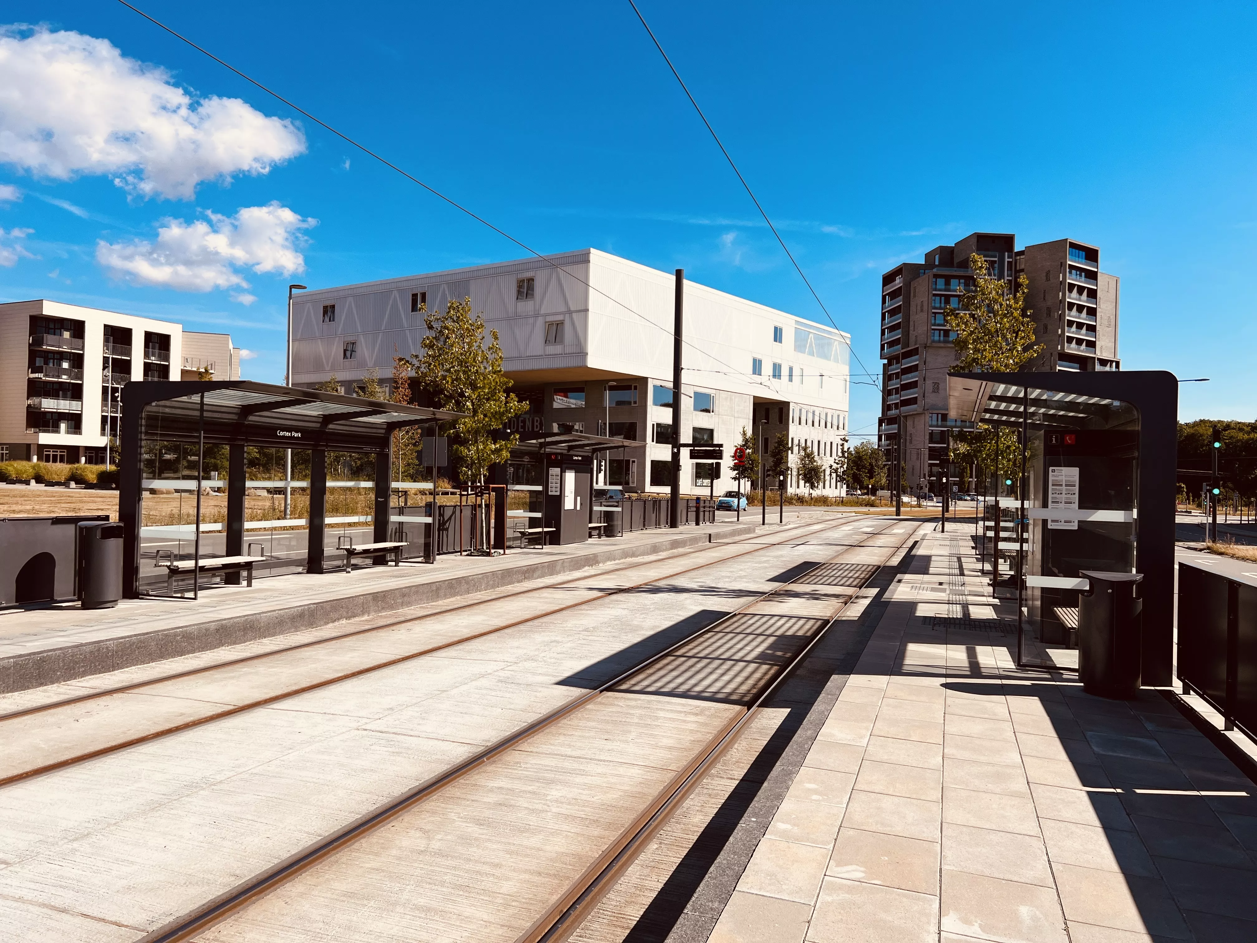 Billede af Cortex Park Letbanestation. Billede af Cortex Park Letbanestation.