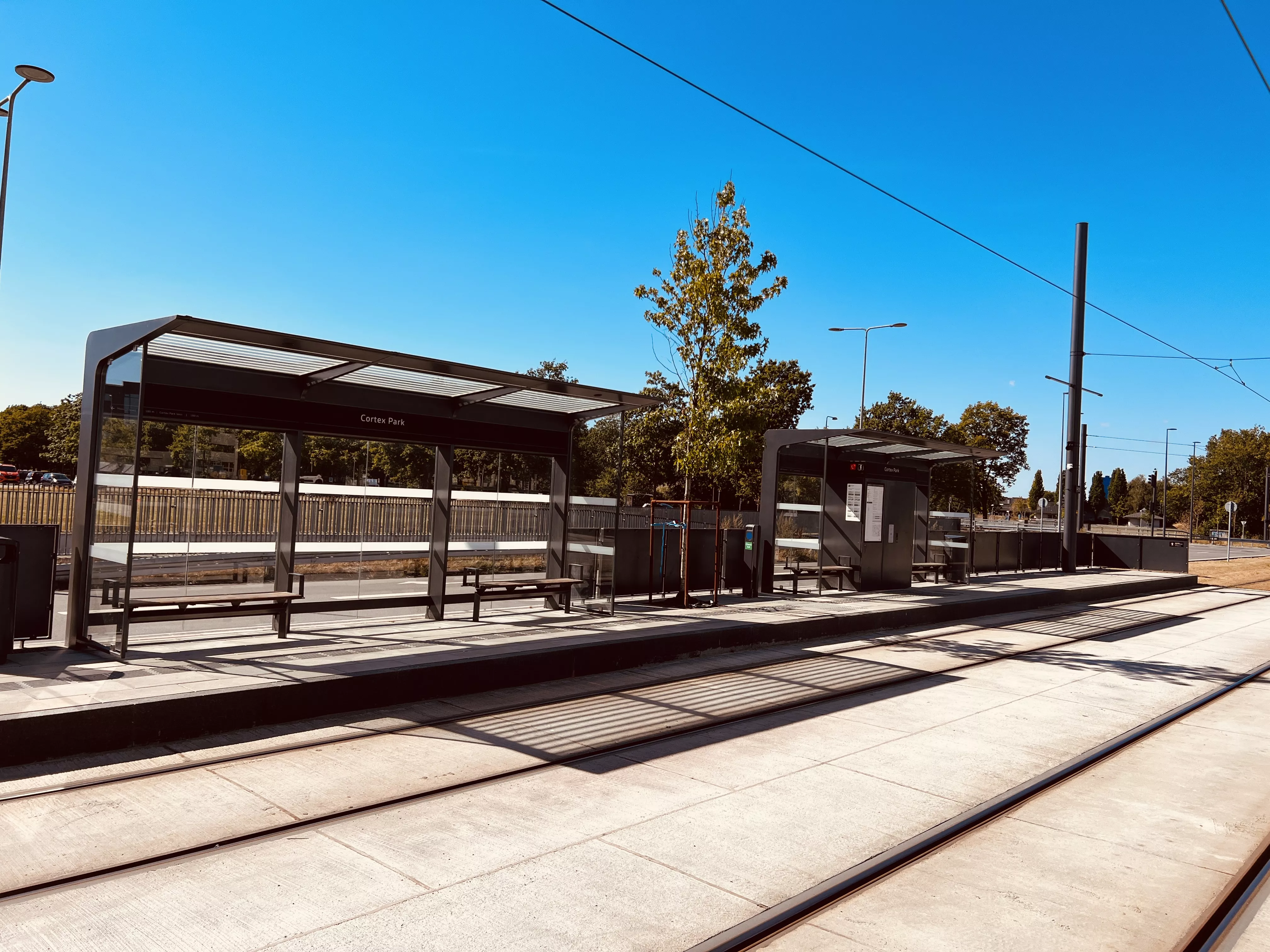 Billede af Cortex Park Letbanestation. Billede af Cortex Park Letbanestation.