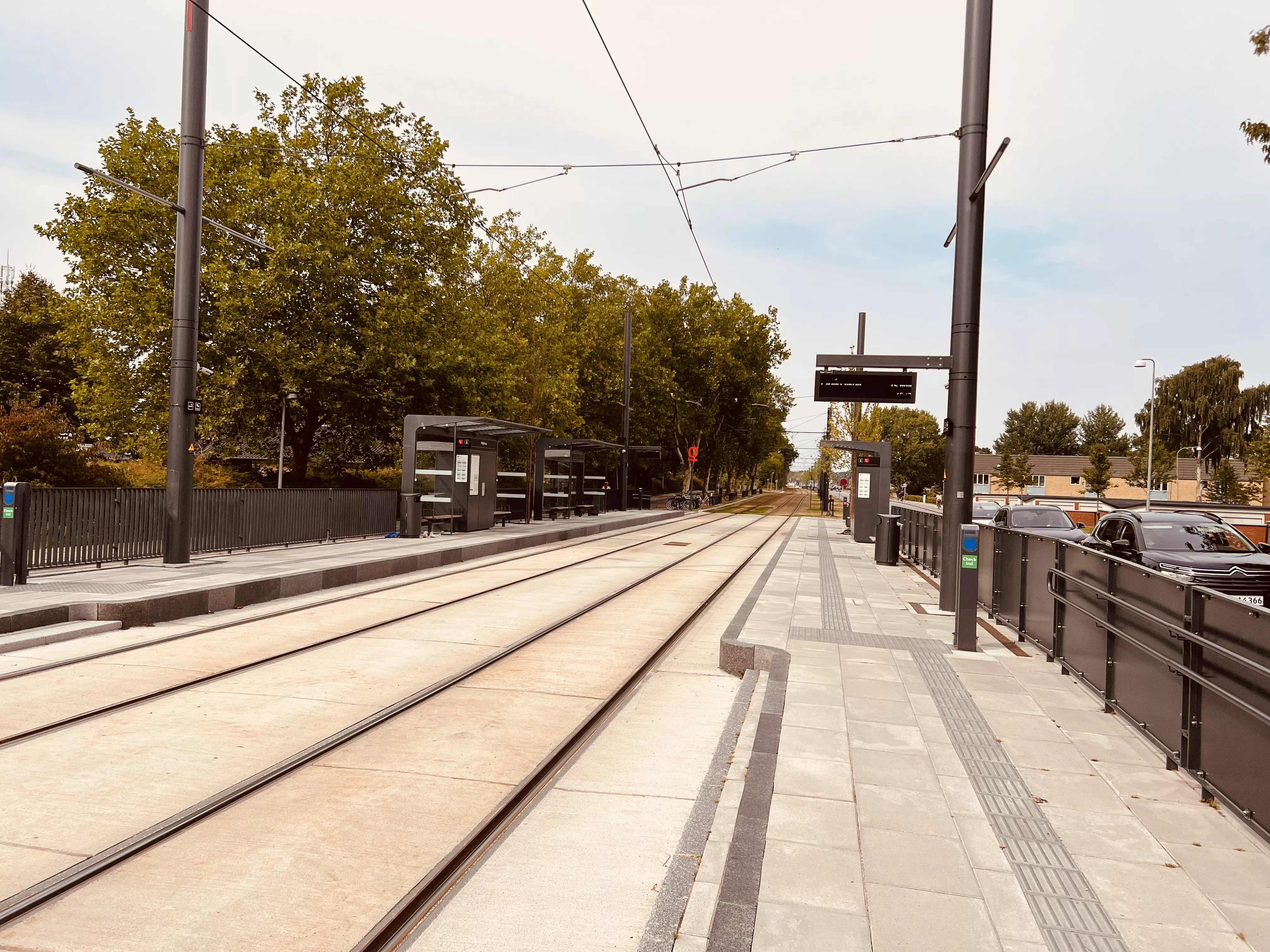 Billede af Højstrup Letbanestation.