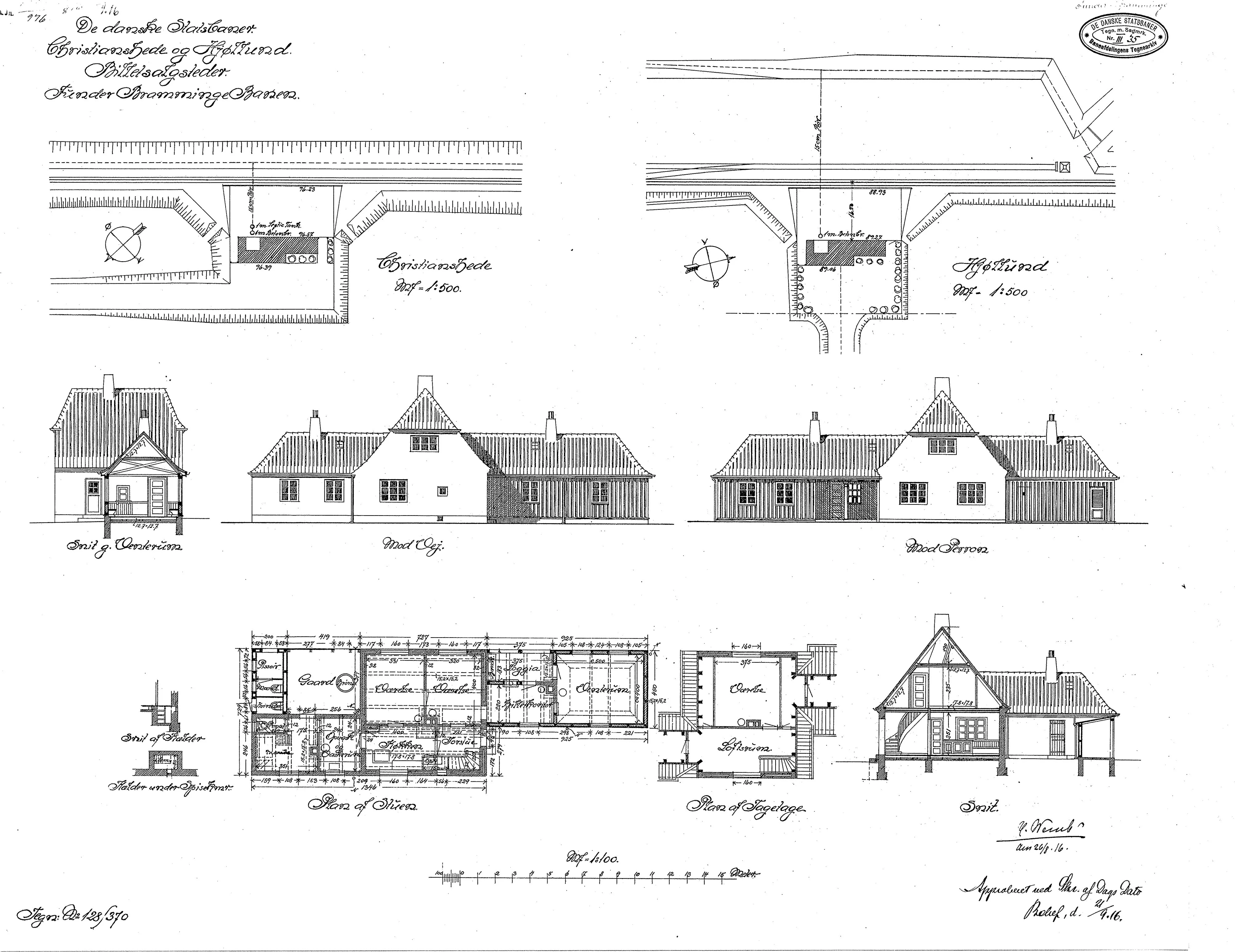 Tegning af Christianshede Station.