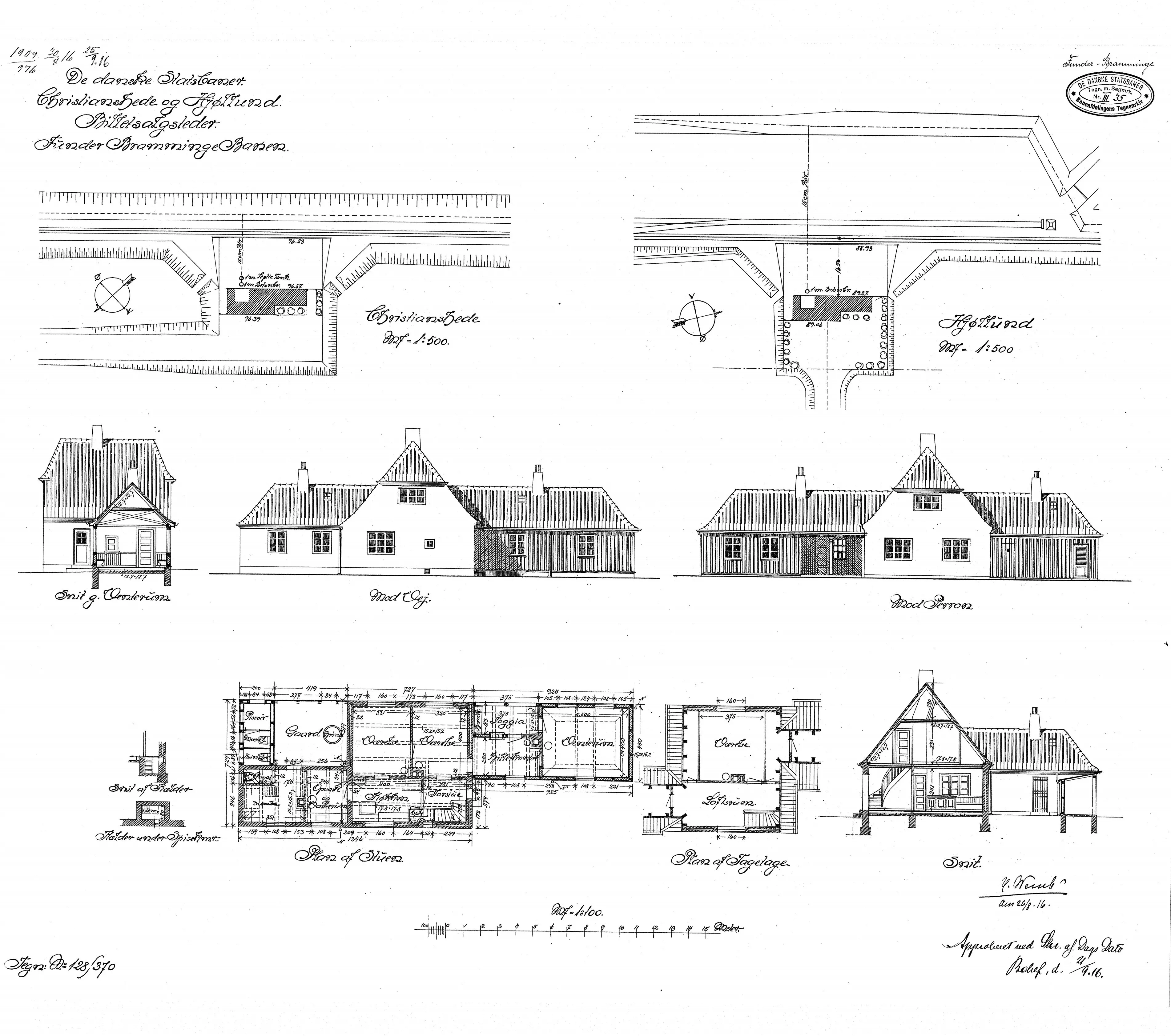 Tegning af Christianshede Station.