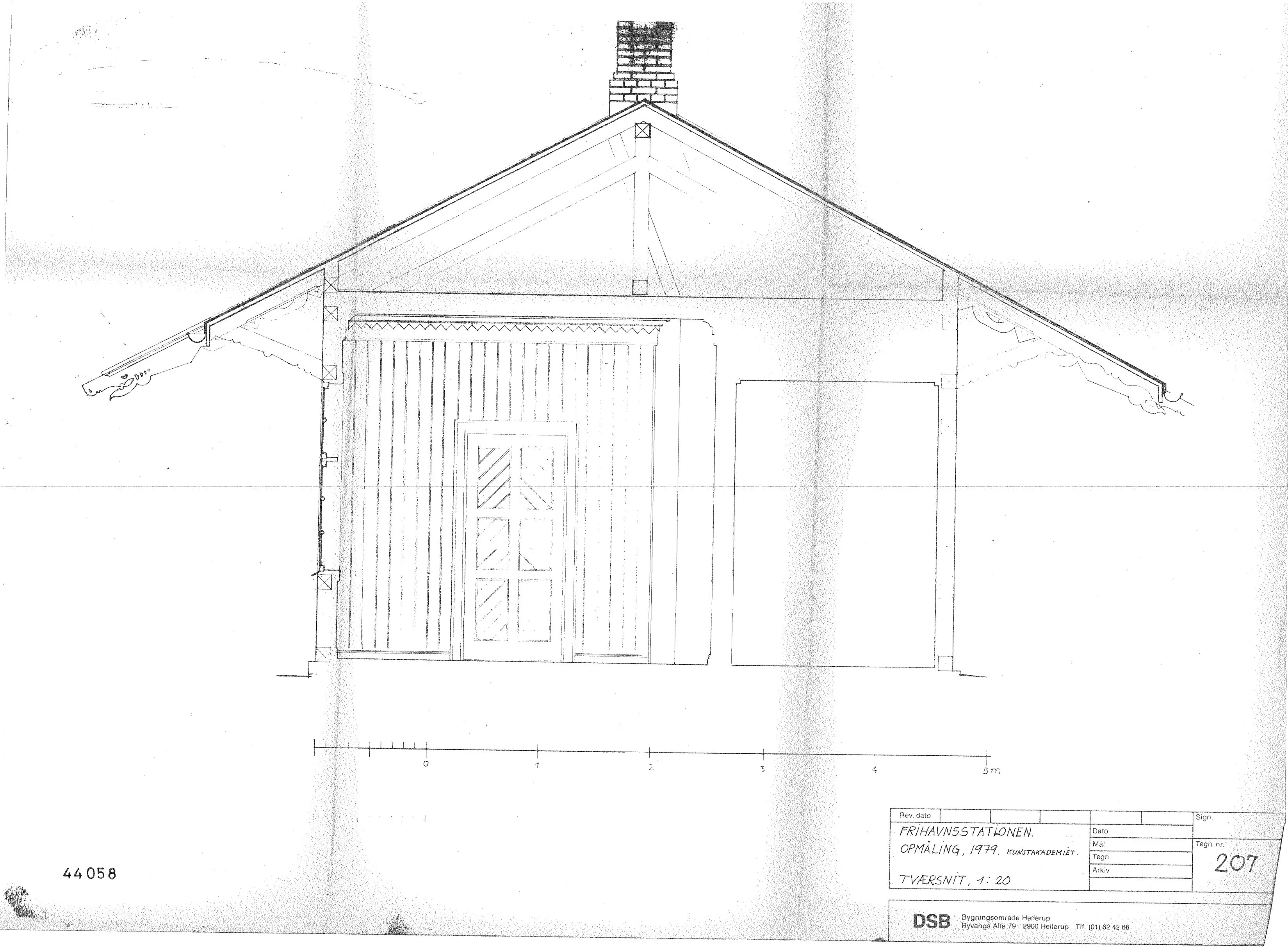 Tegning af Frihavnens Station.