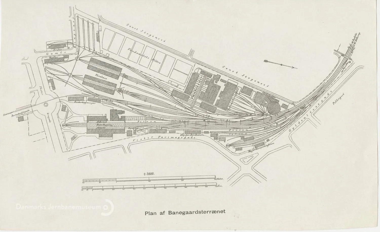 Sporplan af København Station.