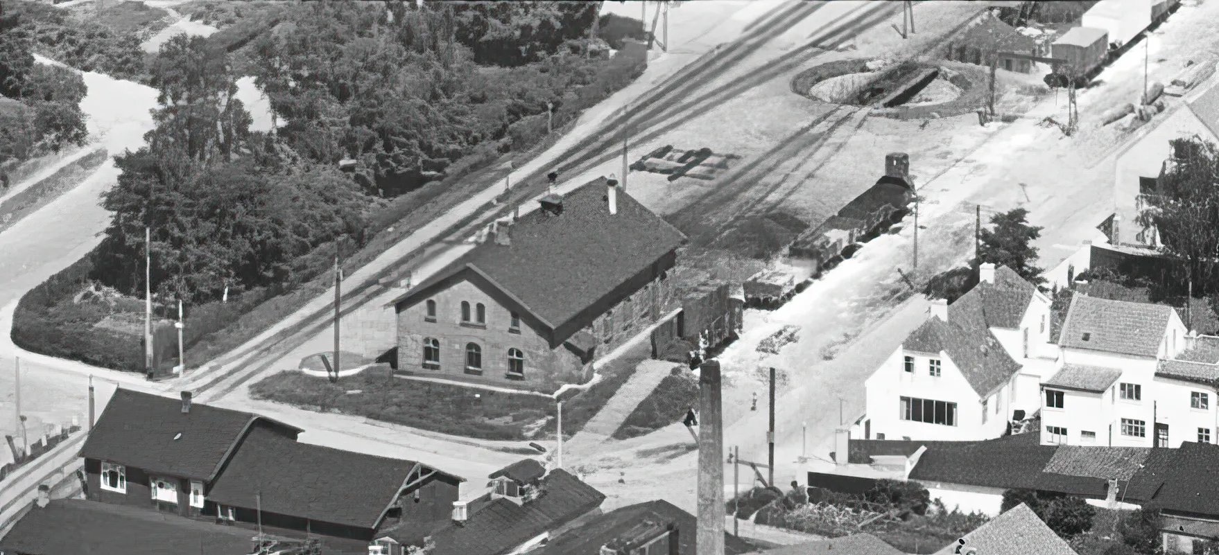 Billede af Hadsund Nord Stations remise.