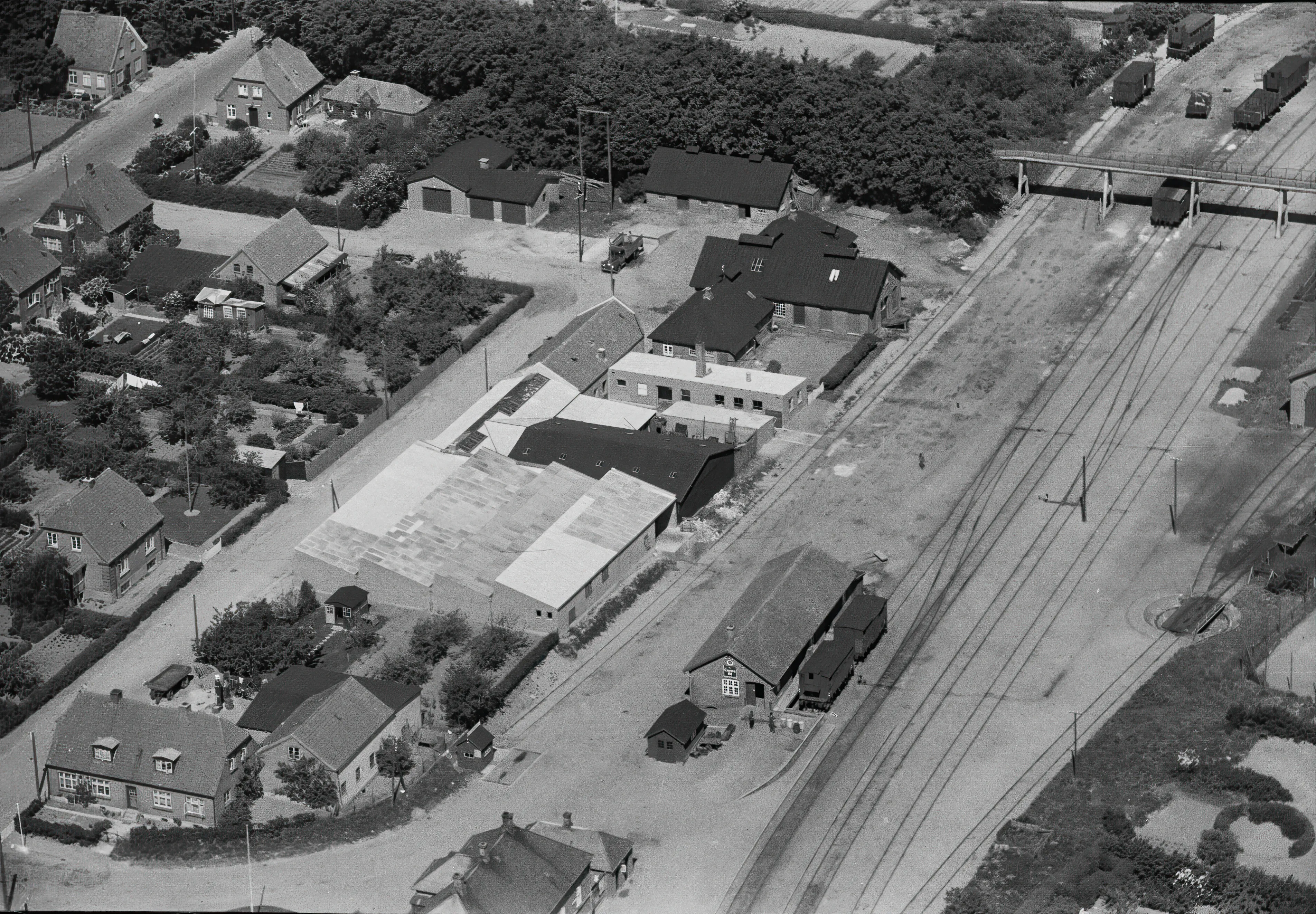 Billede af Kjellerup Stations varehus.