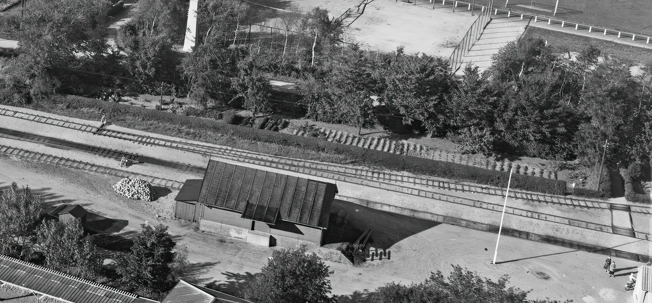 Billede af Sønder Omme Stations varehus.