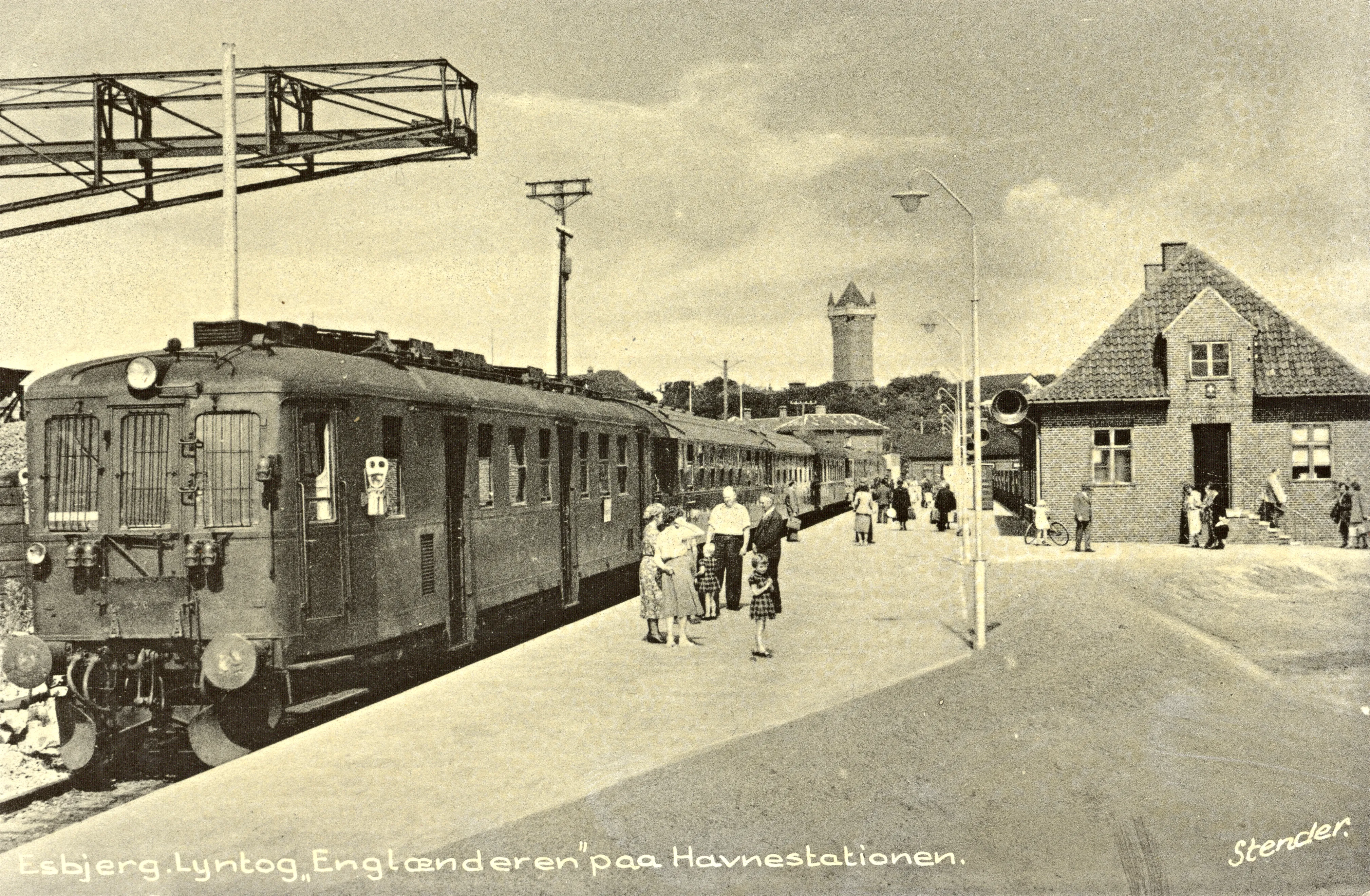 Postkort med Esbjerg Havn (Englandsstation) Station. Postkort med Esbjerg Havn (Englandsstation) Station.