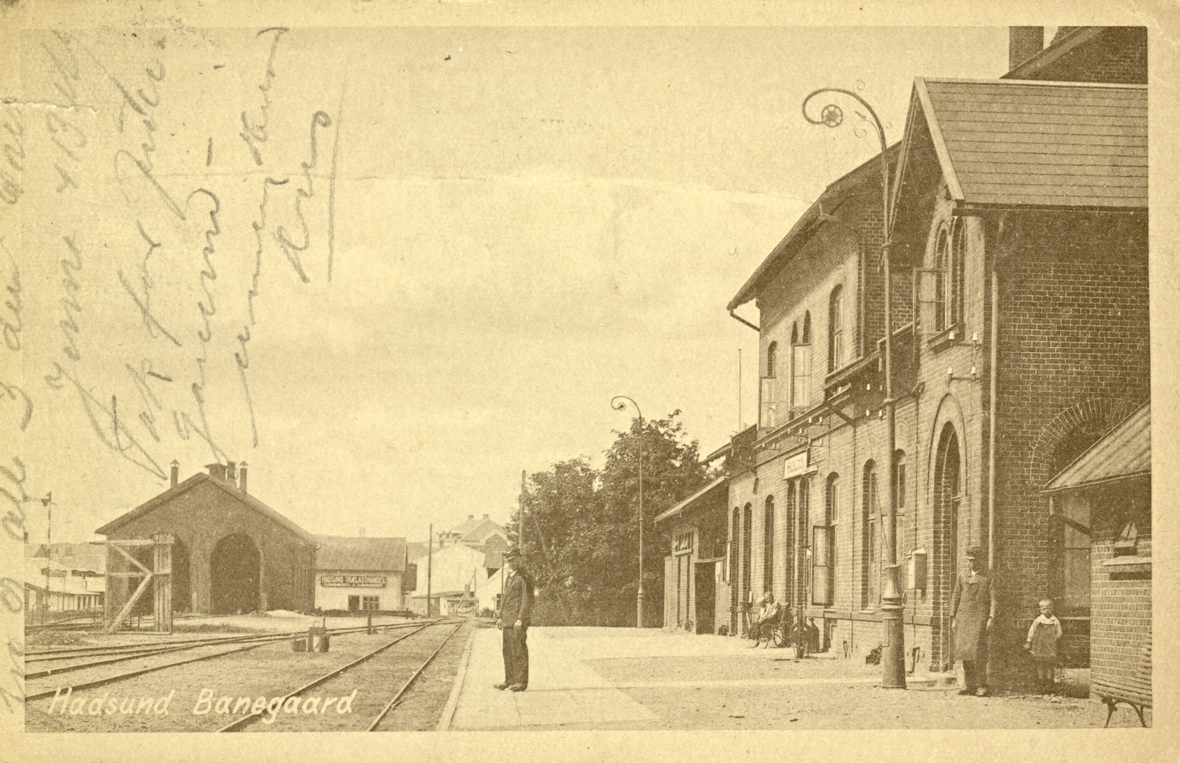 Postkort med Hadsund Nord Station.