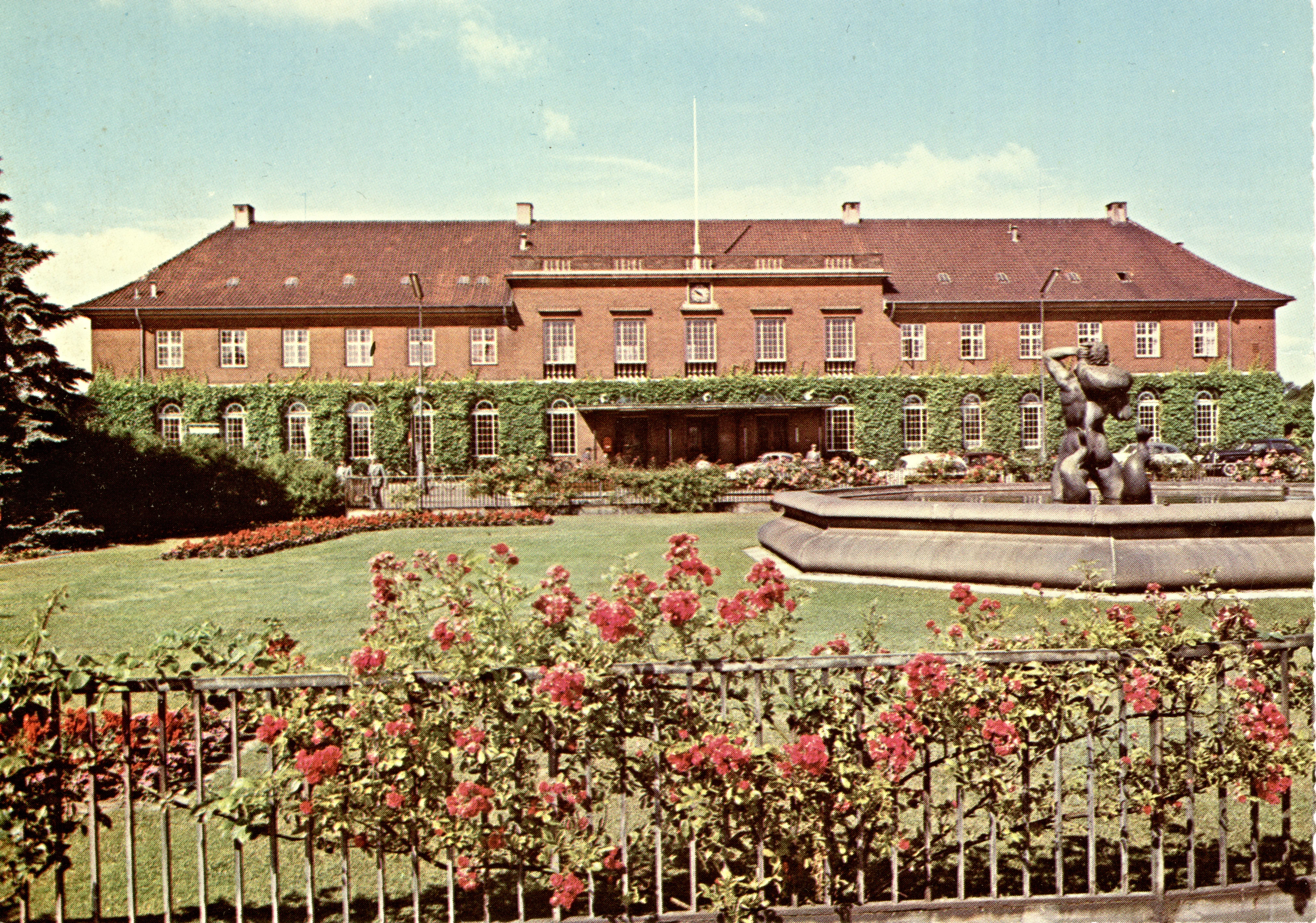 Postkort med Horsens Station.