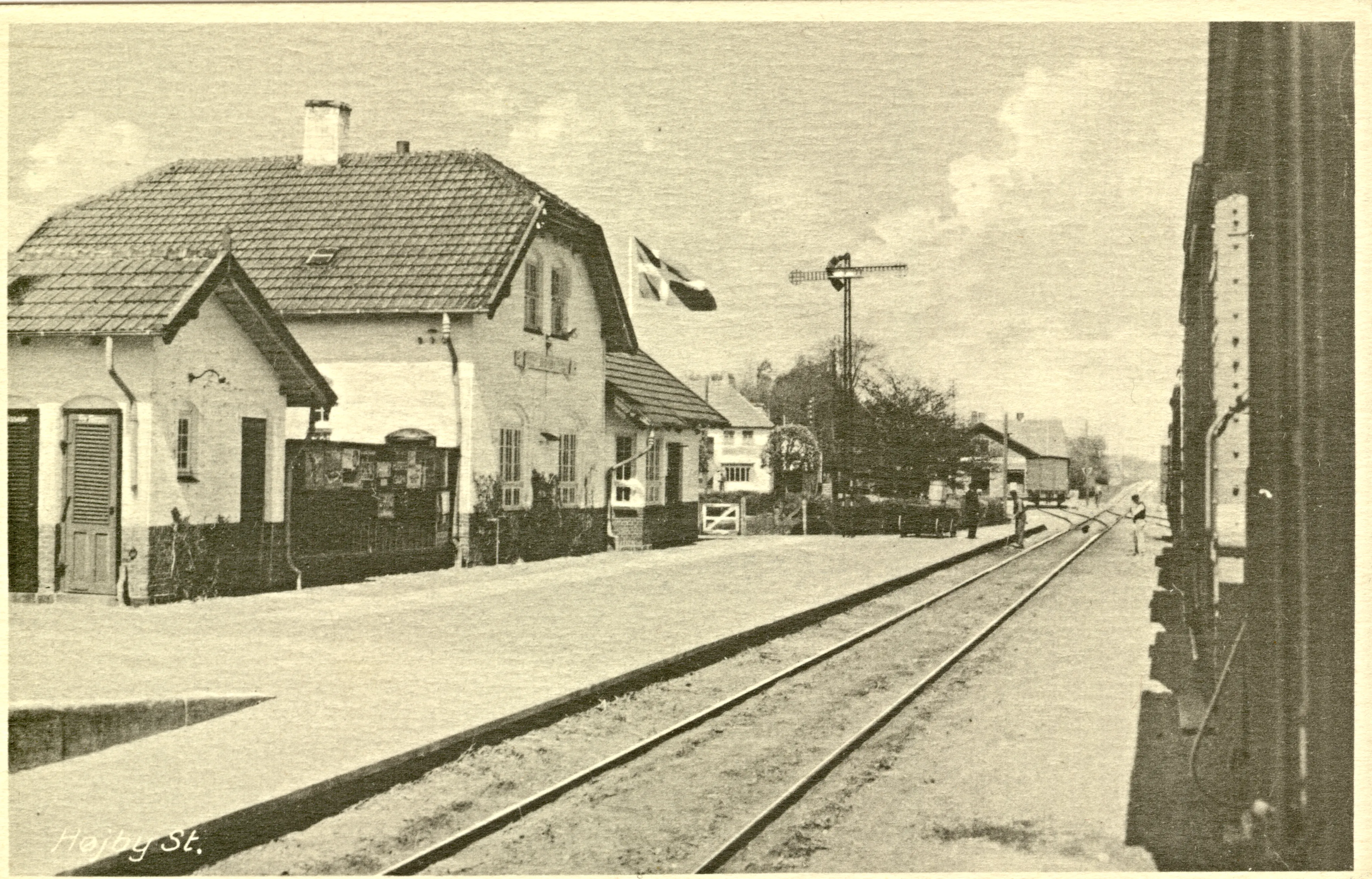 Postkort med Højby (Sjælland) Station. Postkort med Højby (Sjælland) Station.