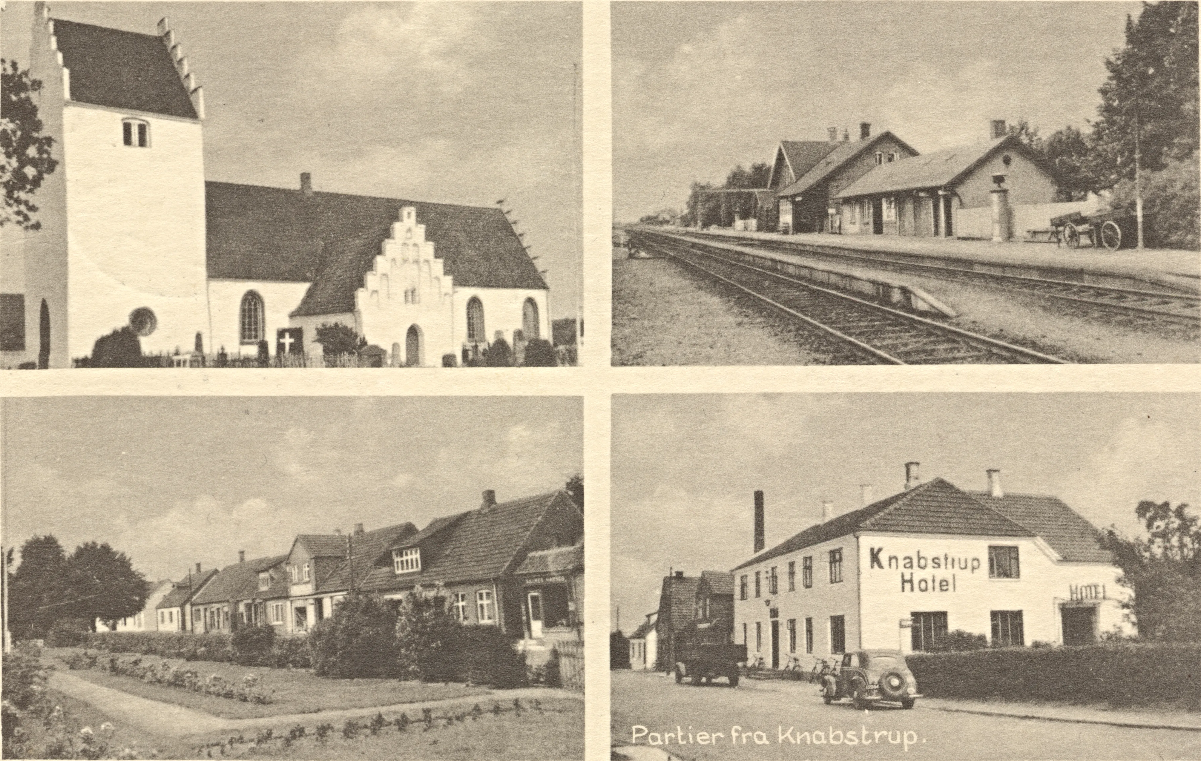 Postkort med Knabstrup Station. Postkort med Knabstrup Station.