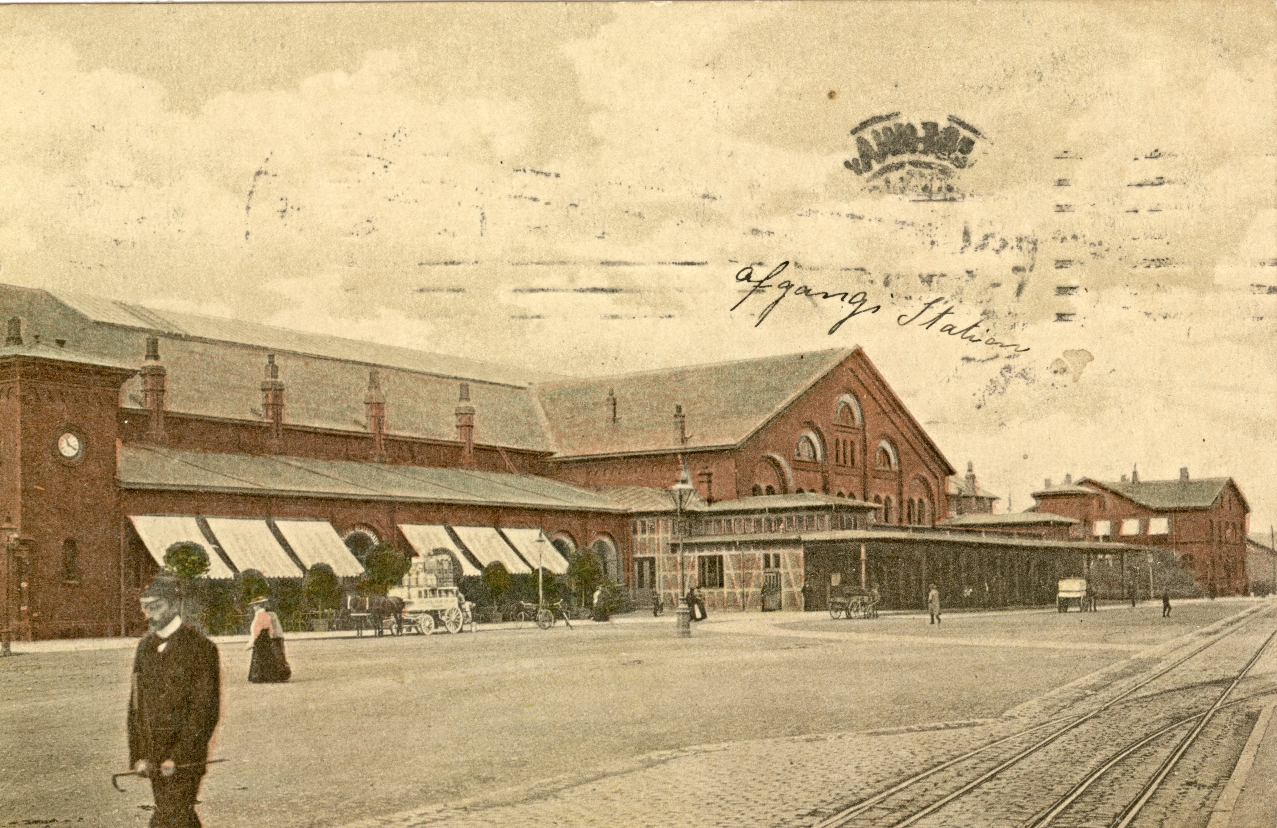 Postkort med København Station. Postkort med København Station.