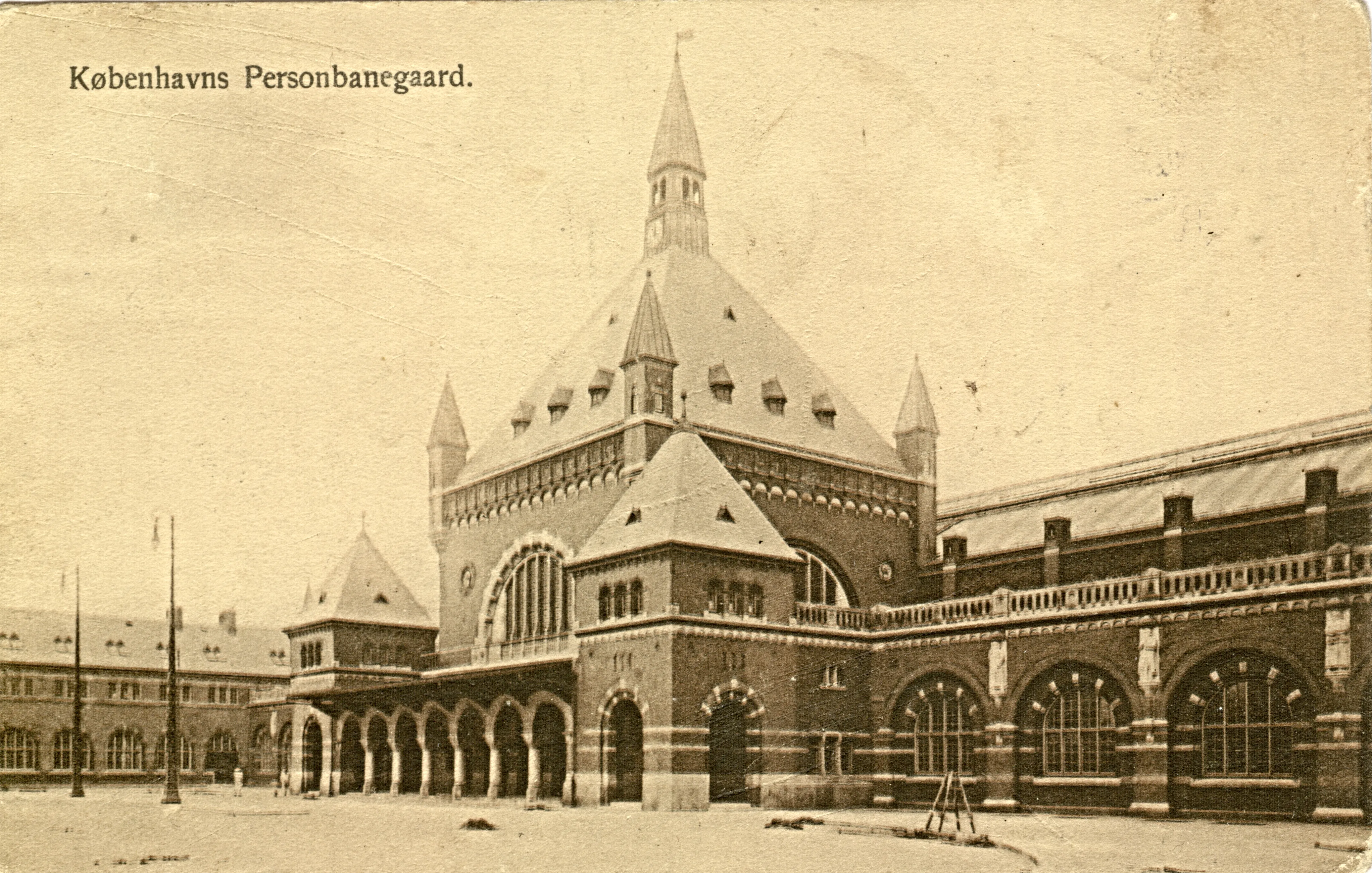 Postkort med København Hovedbanegård. Postkort med København Hovedbanegård.