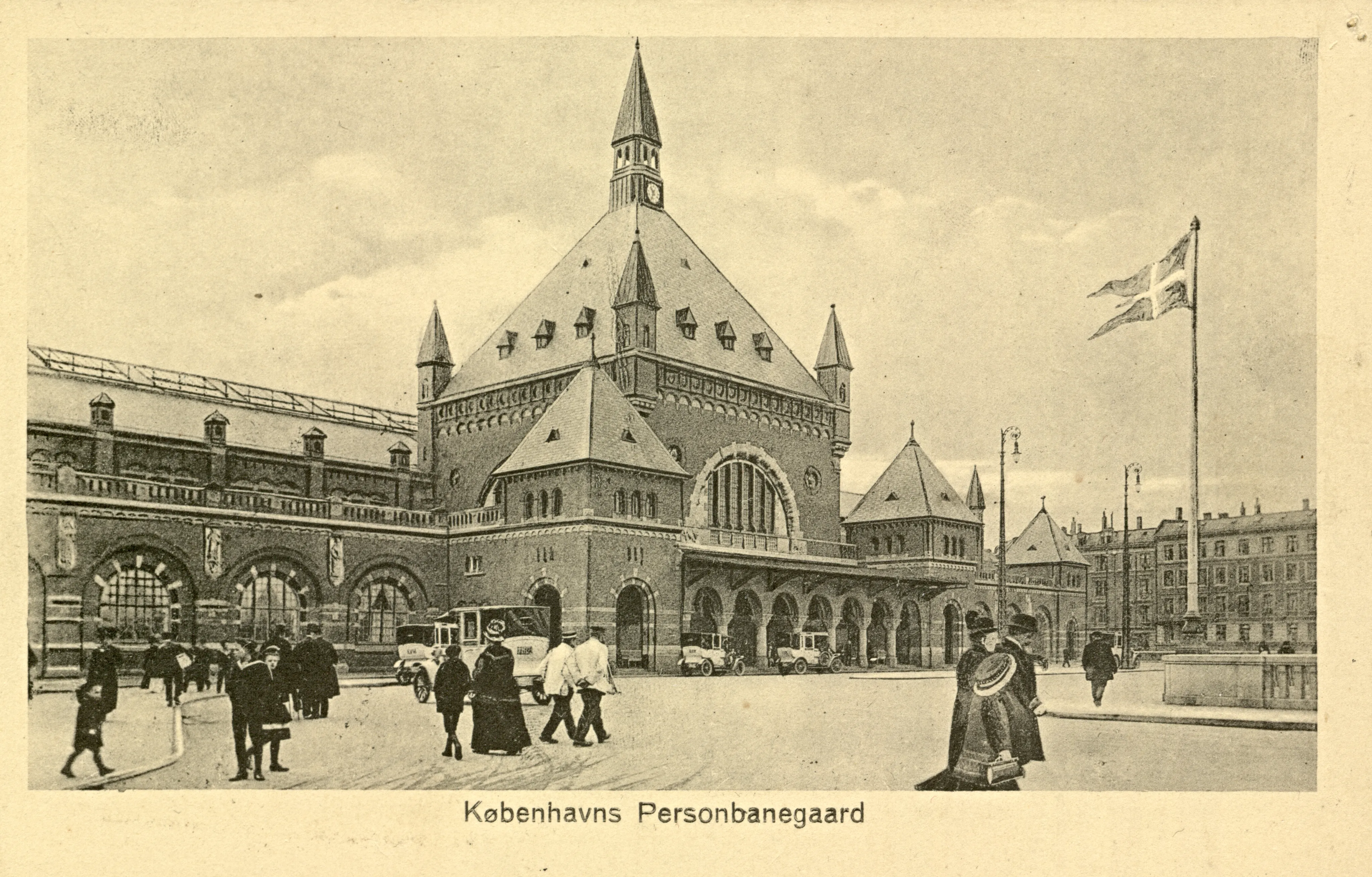 Postkort med København Hovedbanegård. Postkort med København Hovedbanegård.