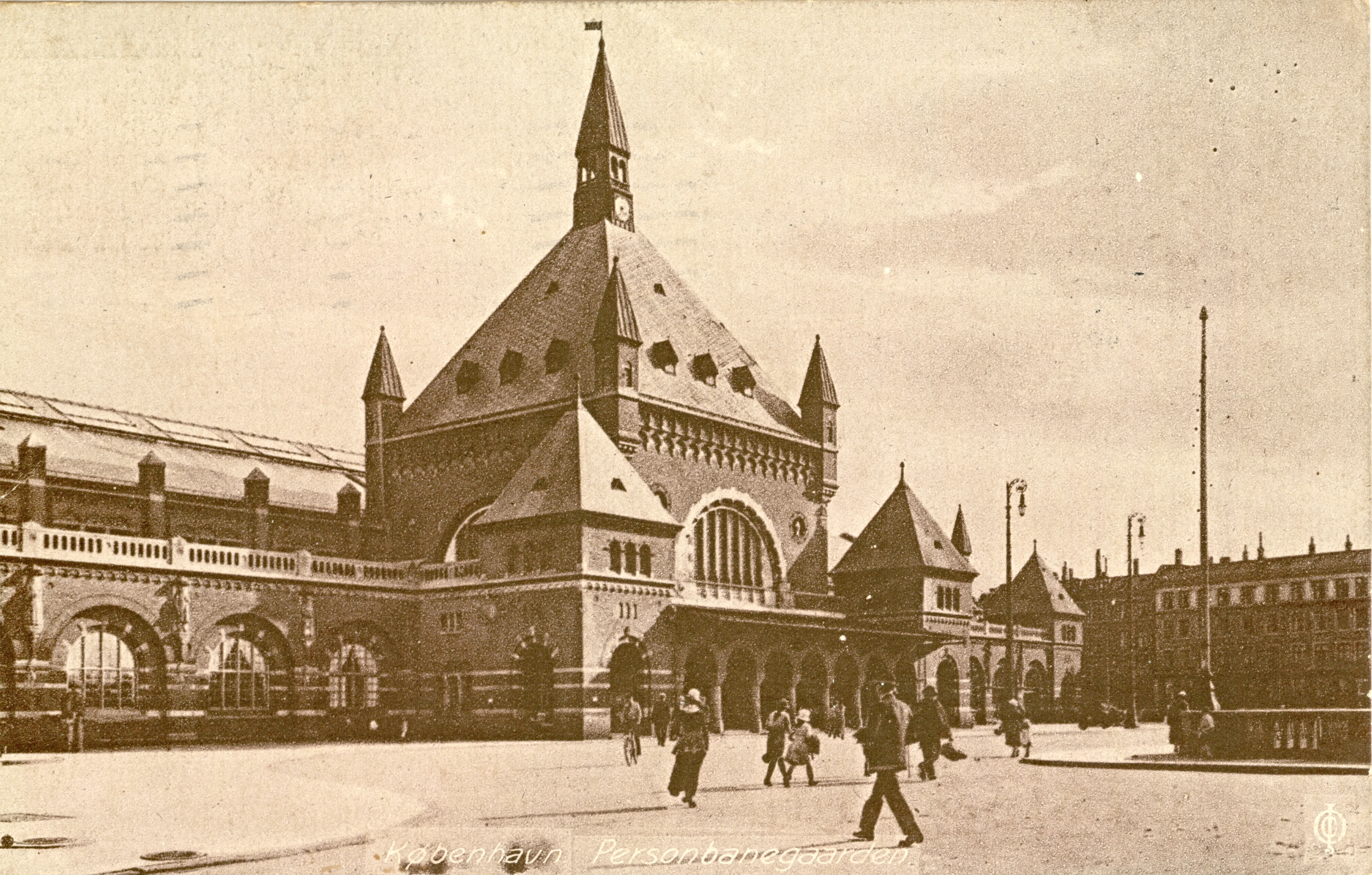 Postkort med København Hovedbanegård. Postkort med København Hovedbanegård.