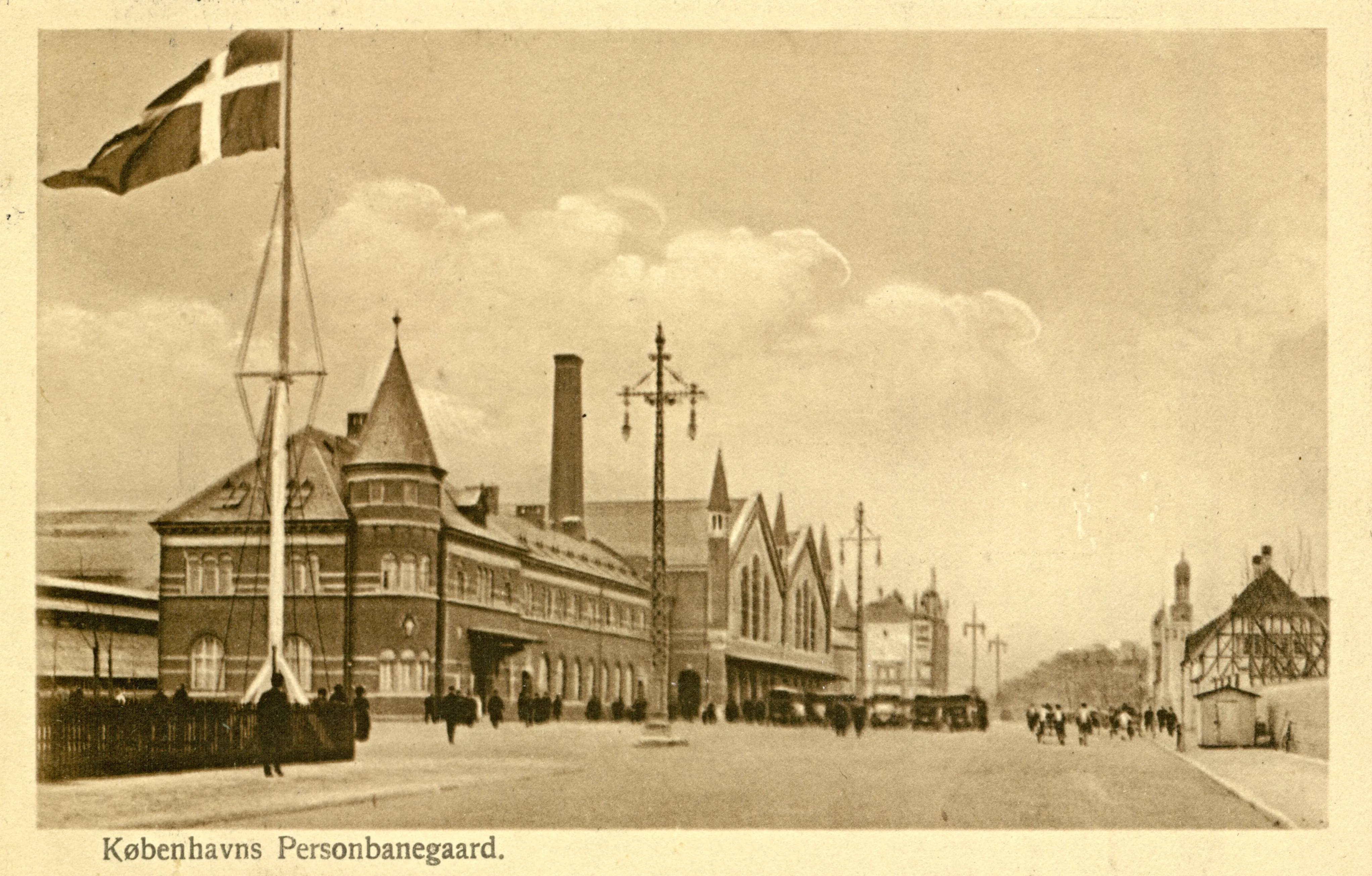 Postkort med København Hovedbanegård. Postkort med København Hovedbanegård.