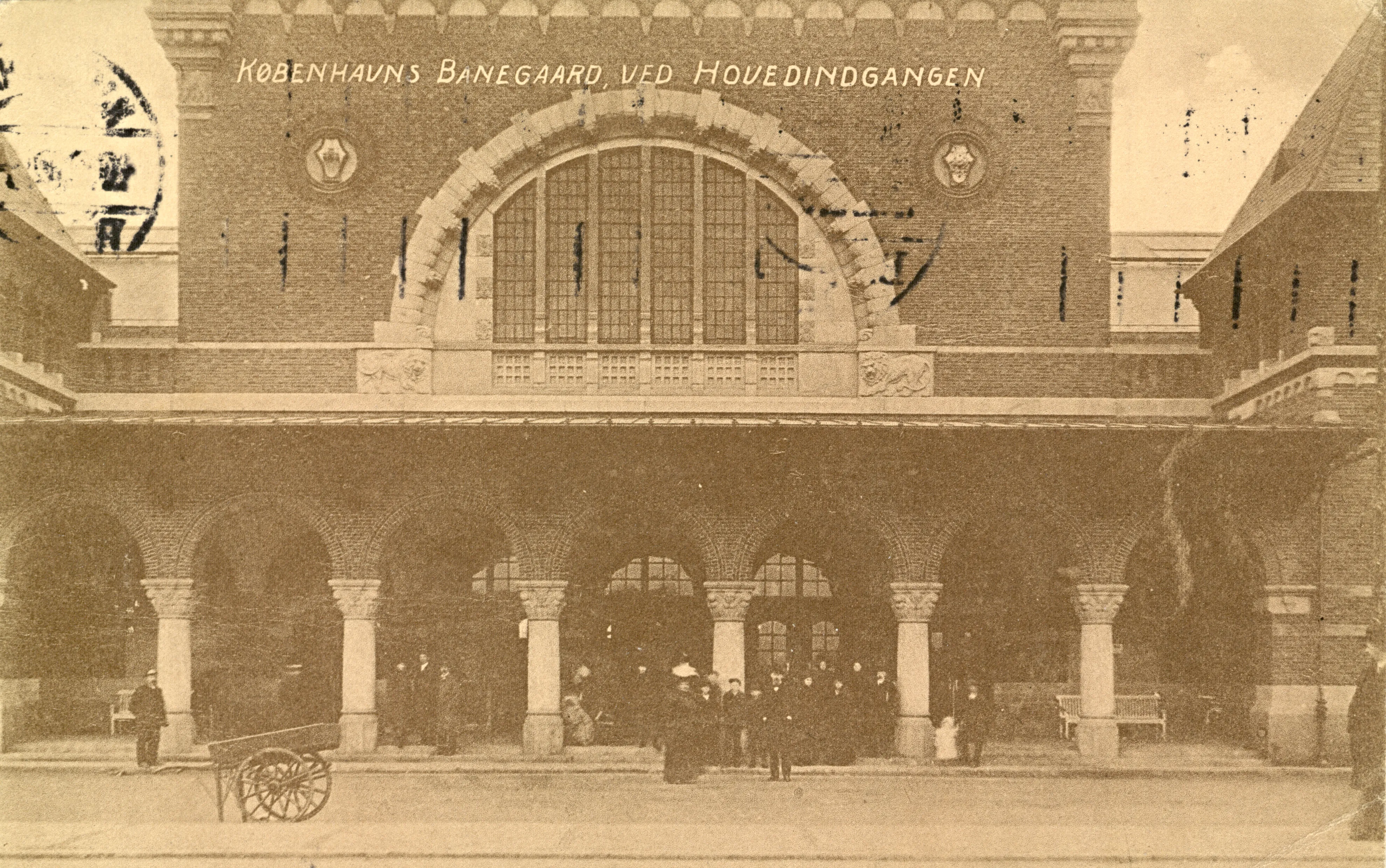 Postkort med København Hovedbanegård. Postkort med København Hovedbanegård.