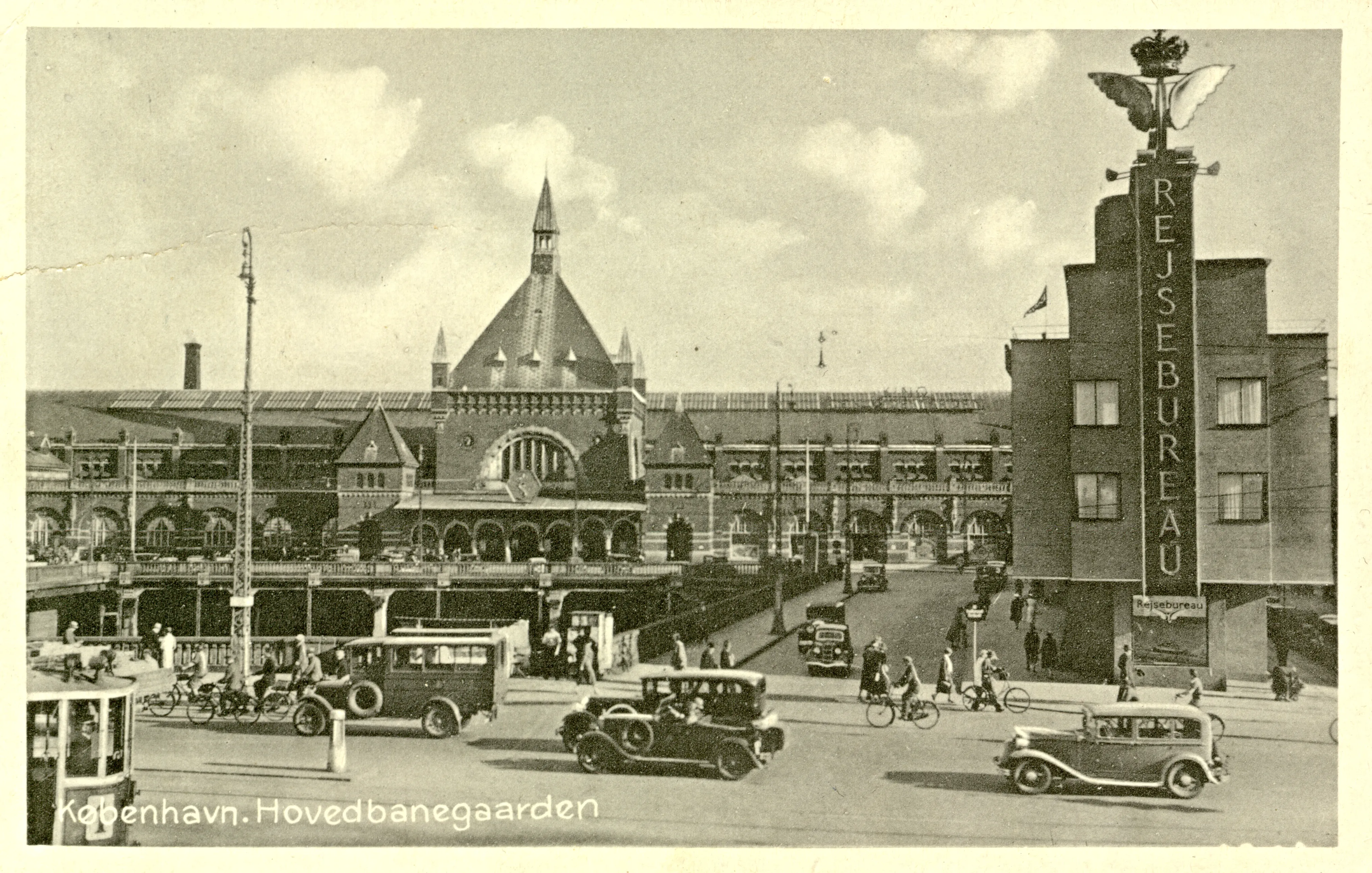 Postkort med København Hovedbanegård. Postkort med København Hovedbanegård.