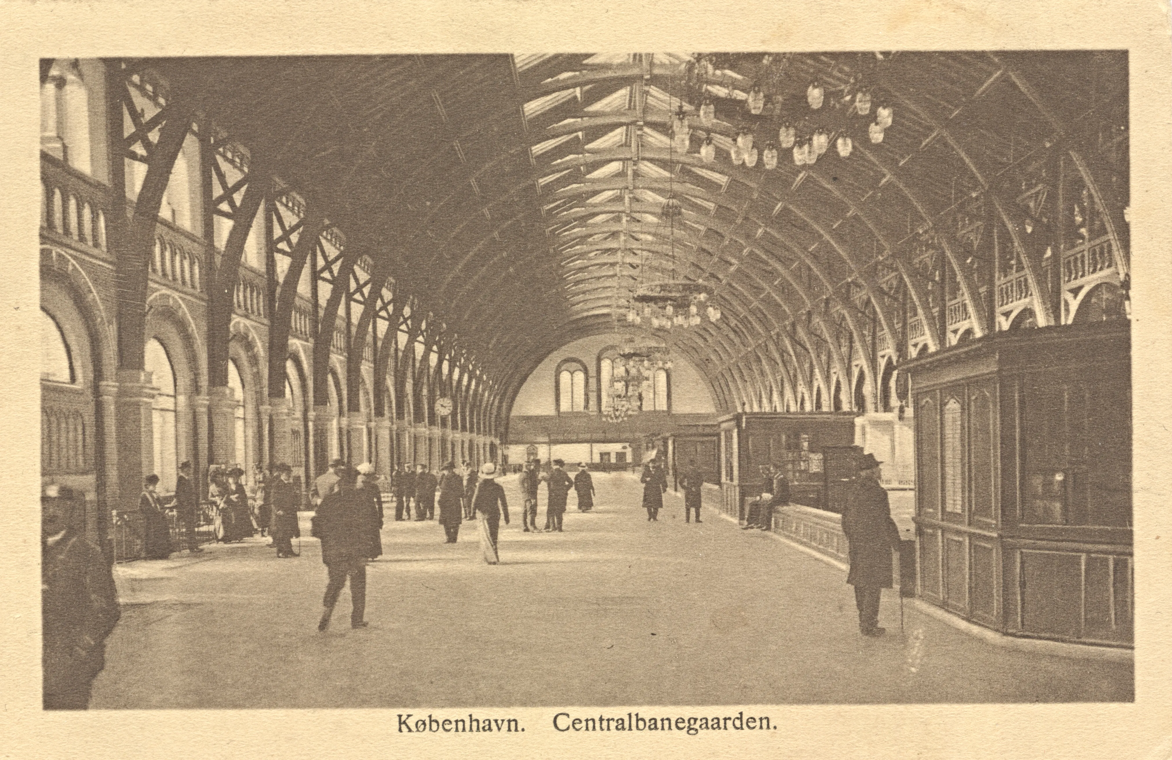 Postkort med København Hovedbanegård. Postkort med København Hovedbanegård.