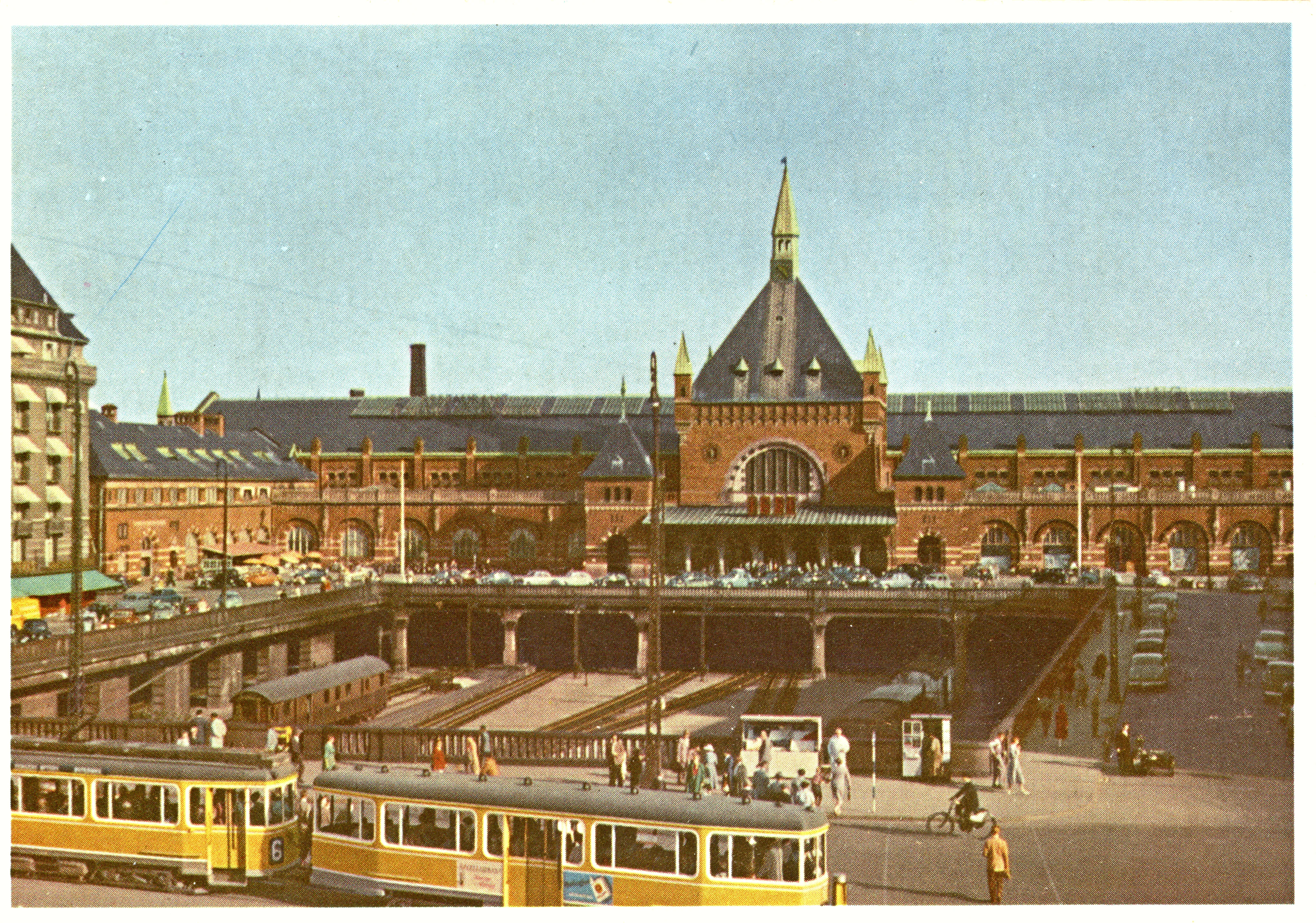 Postkort med København Hovedbanegård. Postkort med København Hovedbanegård.
