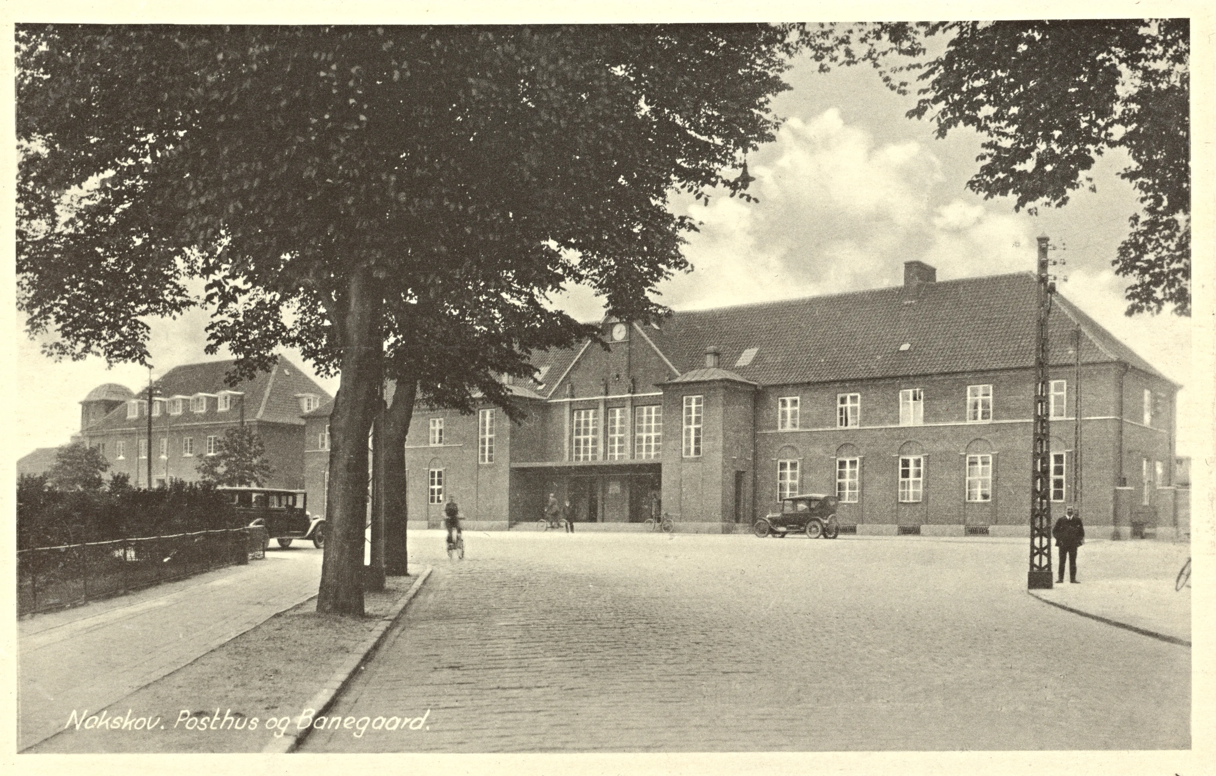 Postkort med Nakskov Station. Postkort med Nakskov Station.