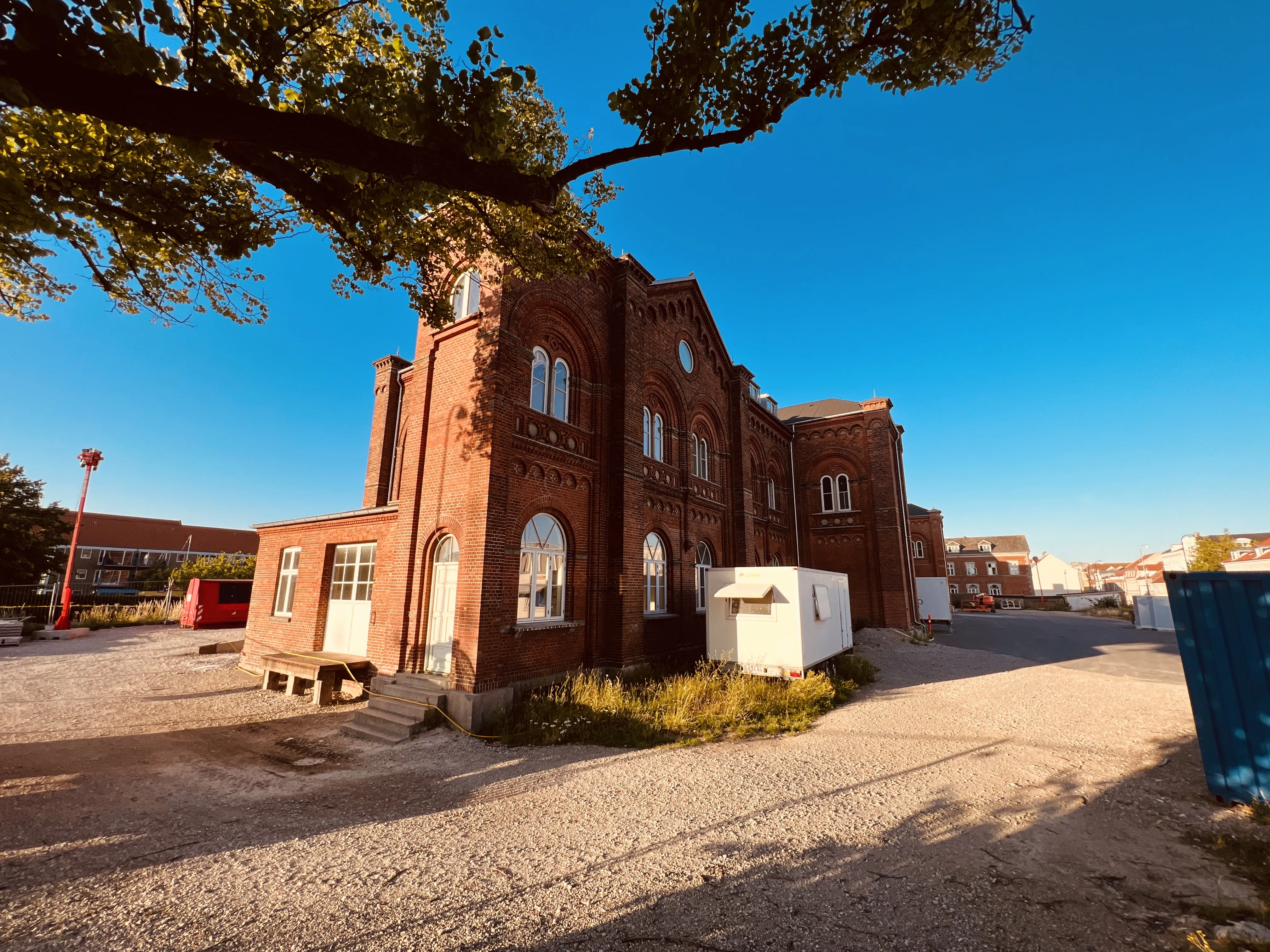 Billede af Fredericia Banegård, som er ved at komme sig efter branden den 28. januar 2022 kl. 02:15. Billede af Fredericia Banegård, som er ved at komme sig efter branden den 28. januar 2022 kl. 02:15.