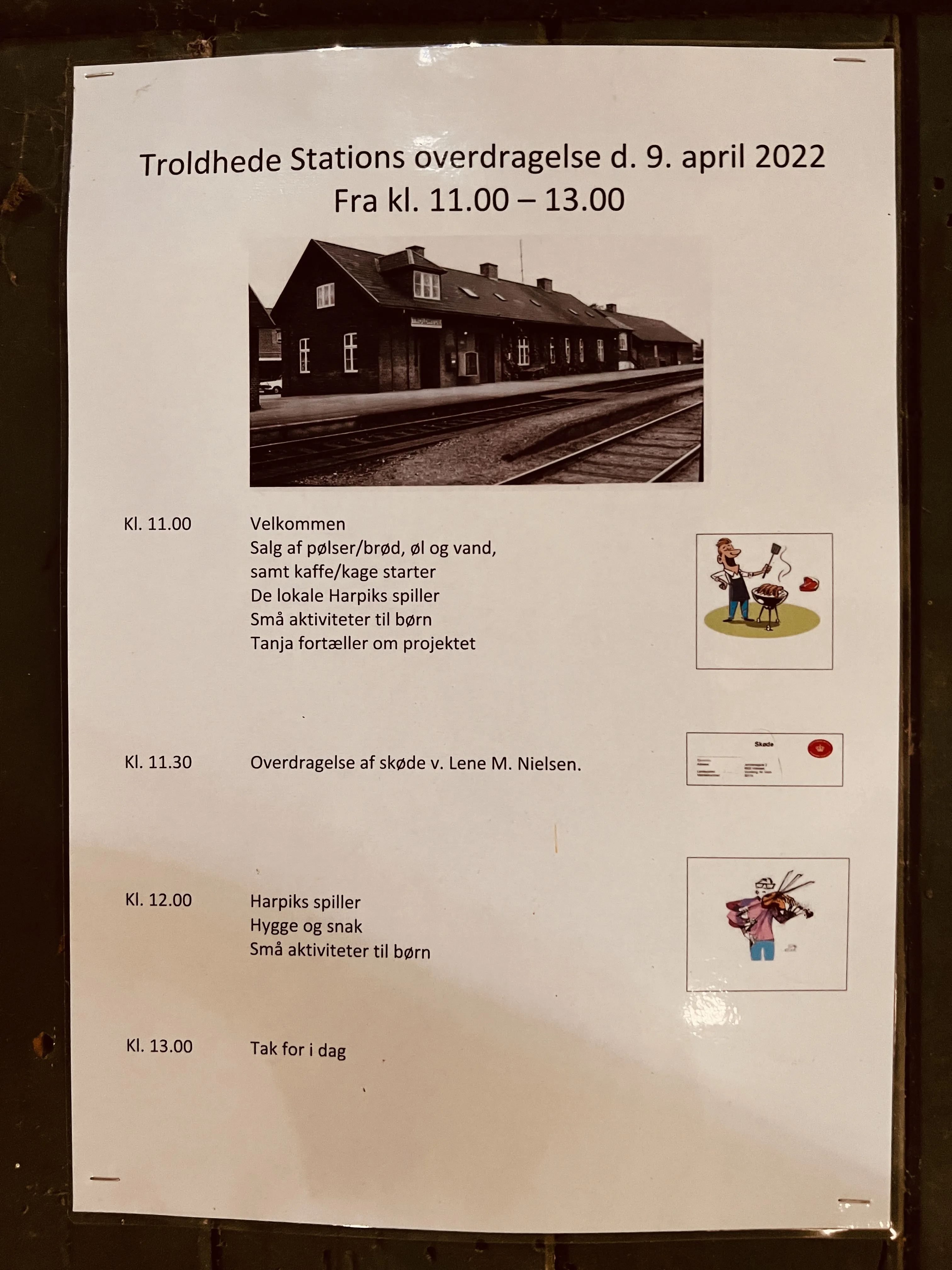 Den 9. april 2022 kl. 11:30 fik en lokal beboerforening i Troldhede overrakt skødet af Troldhede Station. Der arbejdets på at skaffe 5,3 millioner kr. til at lave stationen om til et multikulturhus. Den 9. april 2022 kl. 11:30 fik en lokal beboerforening i Troldhede overrakt skødet af Troldhede Station. Der arbejdets på at skaffe 5,3 millioner kr. til at lave stationen om til et multikulturhus.