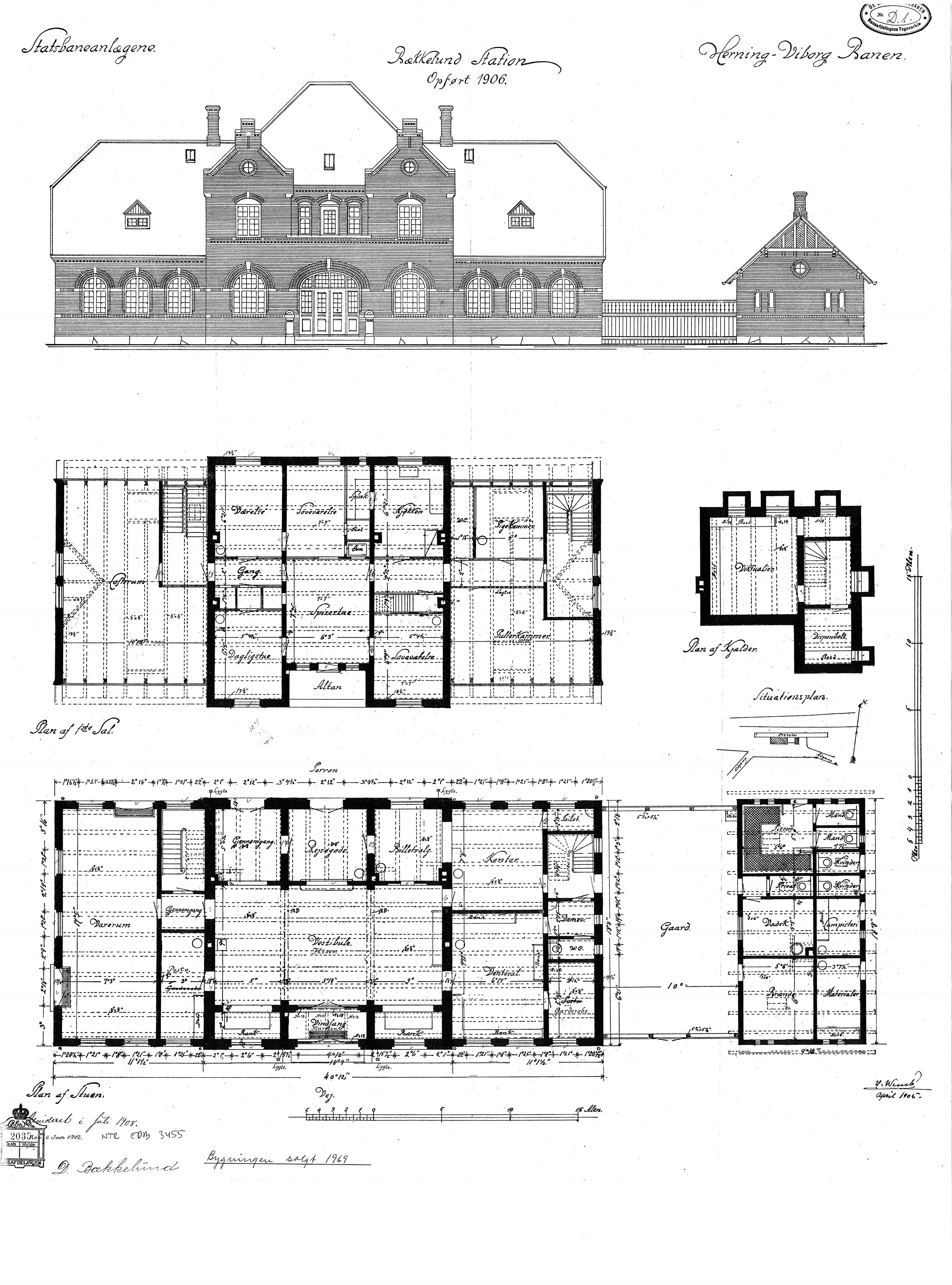 Tegning af Bækkelund Holdeplads med sidespor. Tegning af Bækkelund Holdeplads med sidespor.