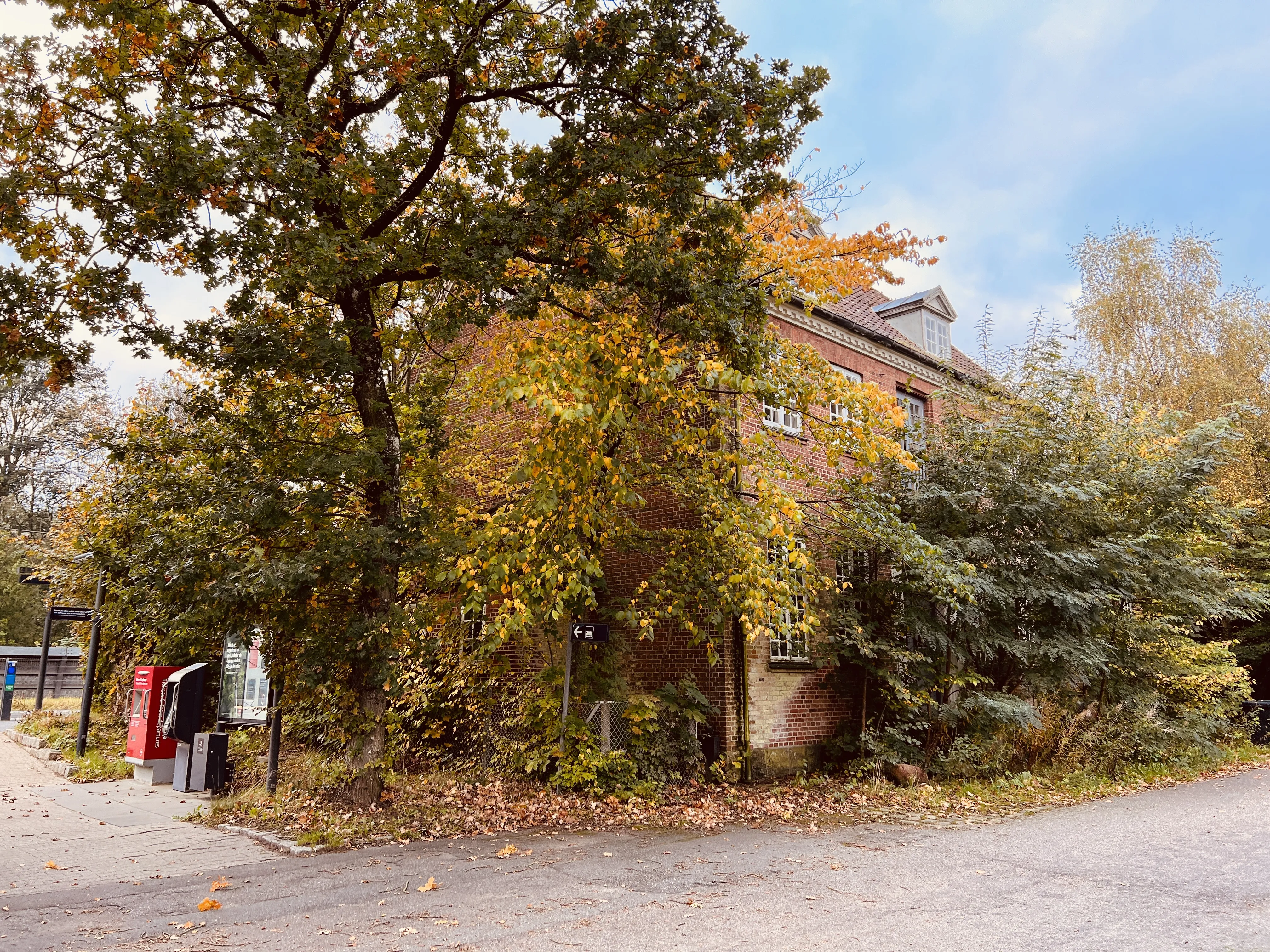 Billede af Skalbjerg Station - snart opslugt af begroning.