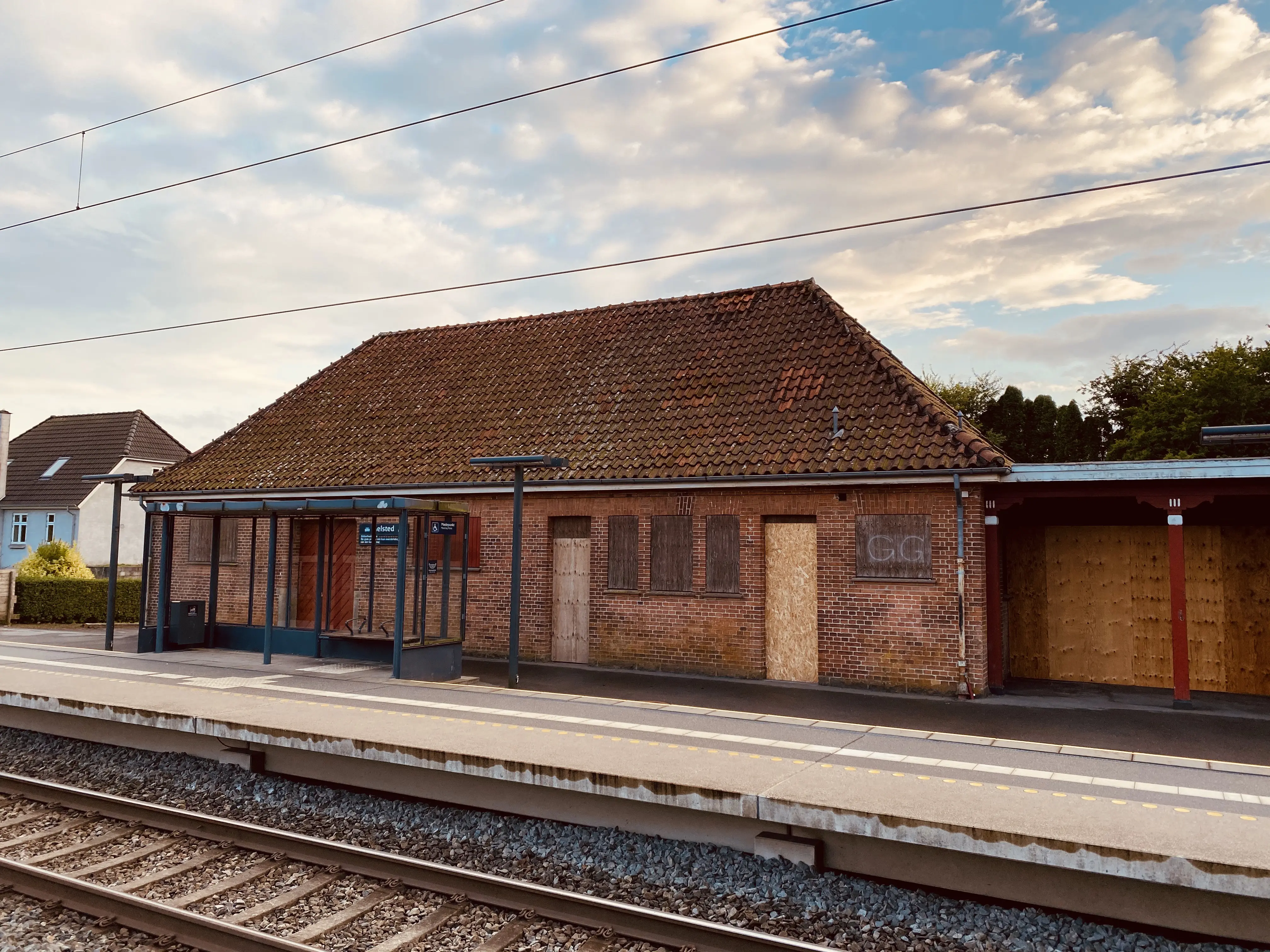 Billede af Gelsted Stations varehus.